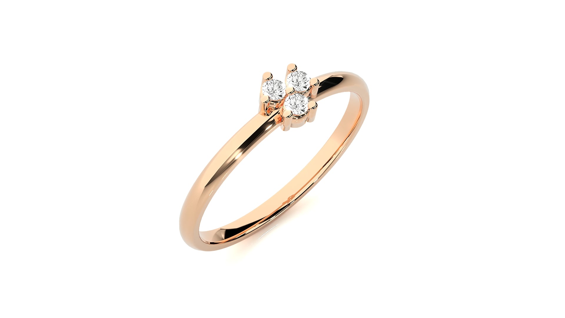 Rose Gold Plated Sterling Silver Ring