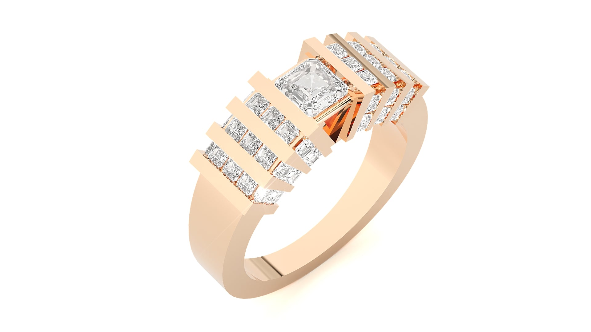 Rose Gold Plated Sterling Silver Ring