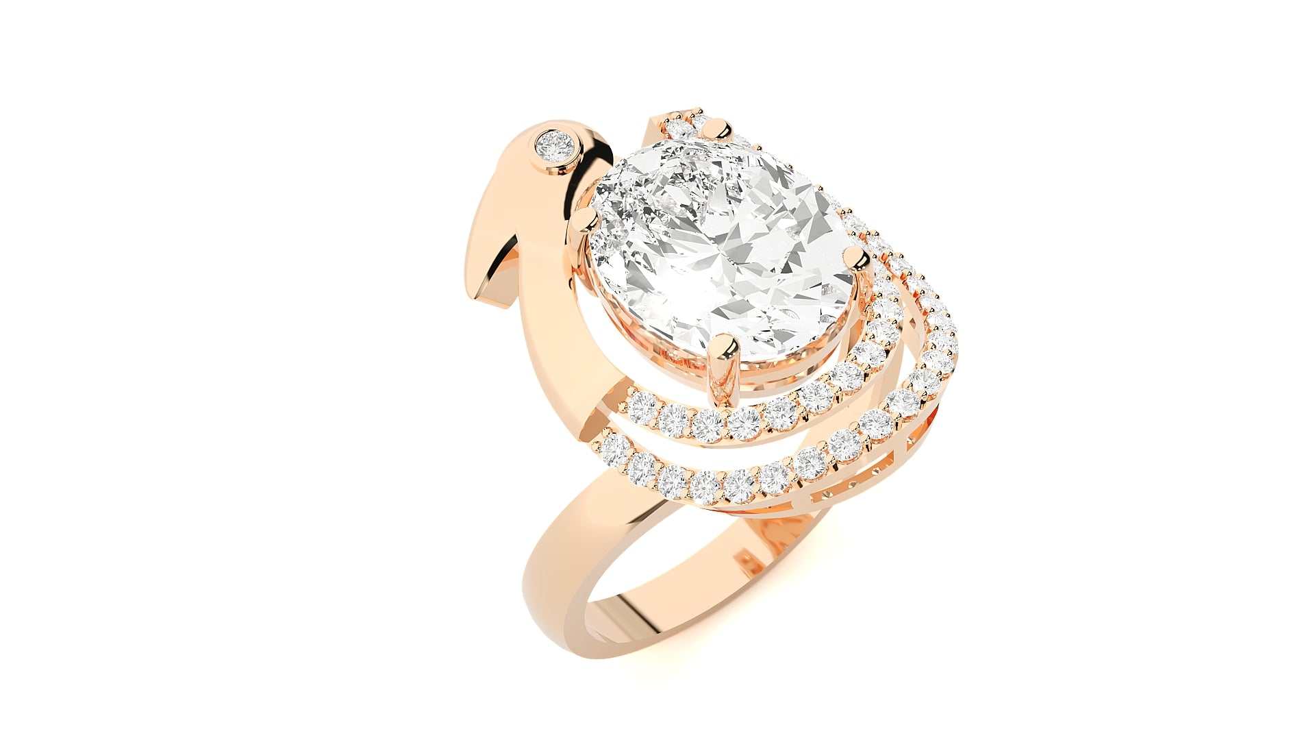 Rose Gold Plated Sterling Silver Ring