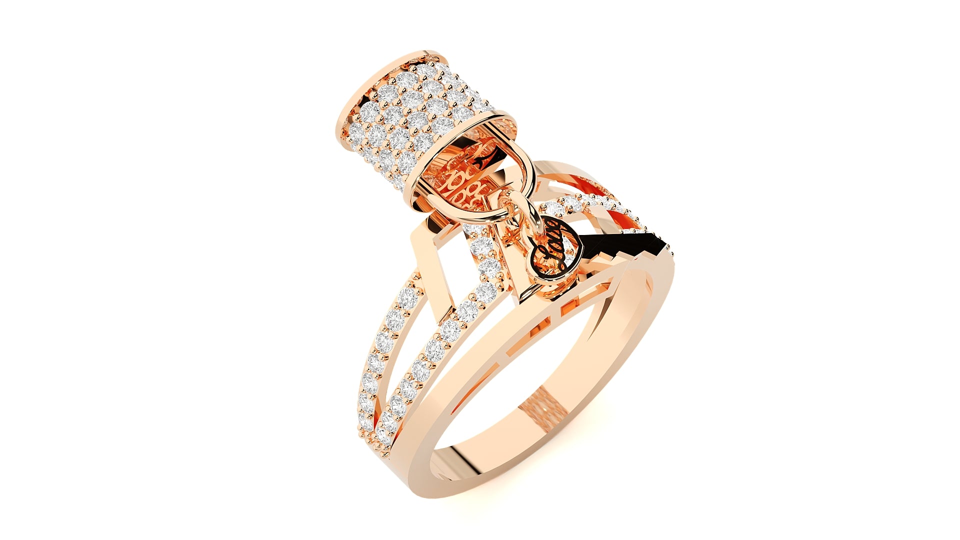 Rose Gold Plated Sterling Silver Ring
