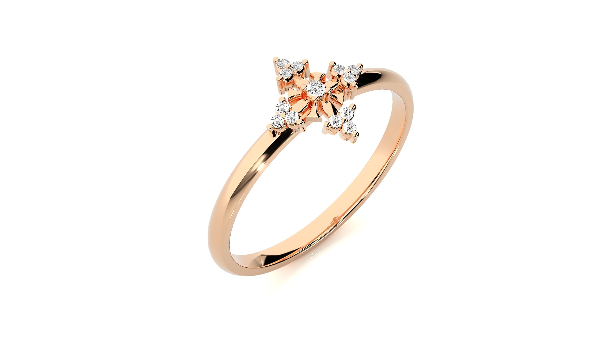 Rose Gold Plated Sterling Silver Ring