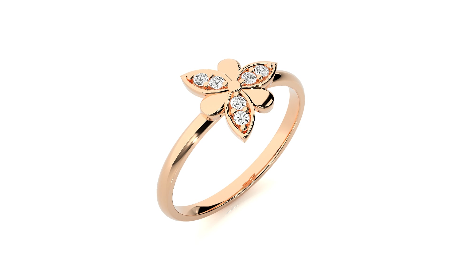 Rose Gold Plated Sterling Silver Ring
