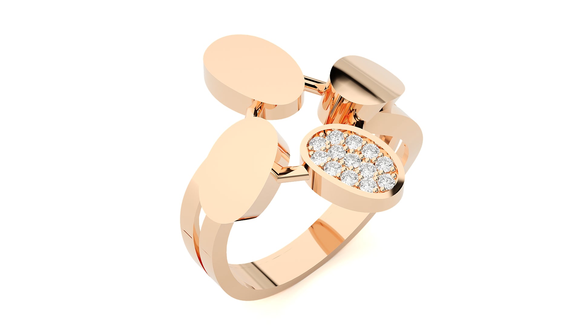 Rose Gold Plated Sterling Silver Ring