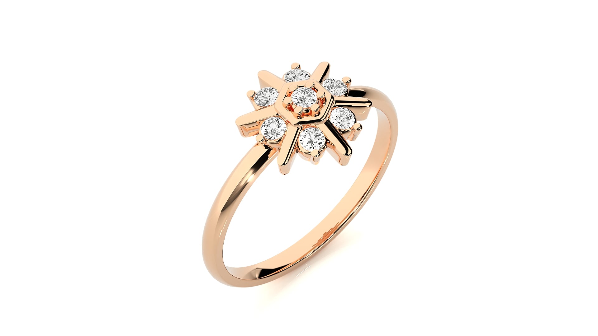 Rose Gold Plated Sterling Silver Ring
