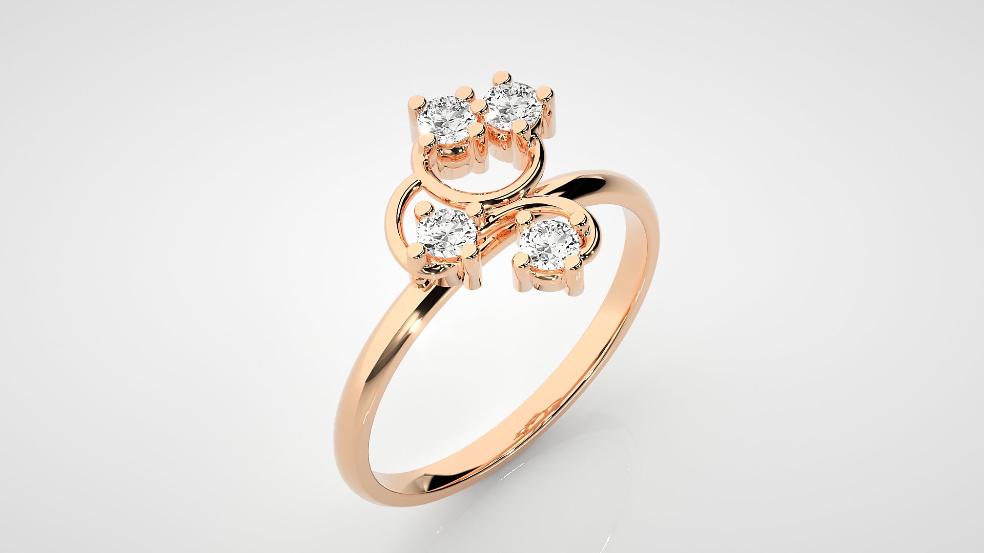 Rose Gold Plated Sterling Silver Ring