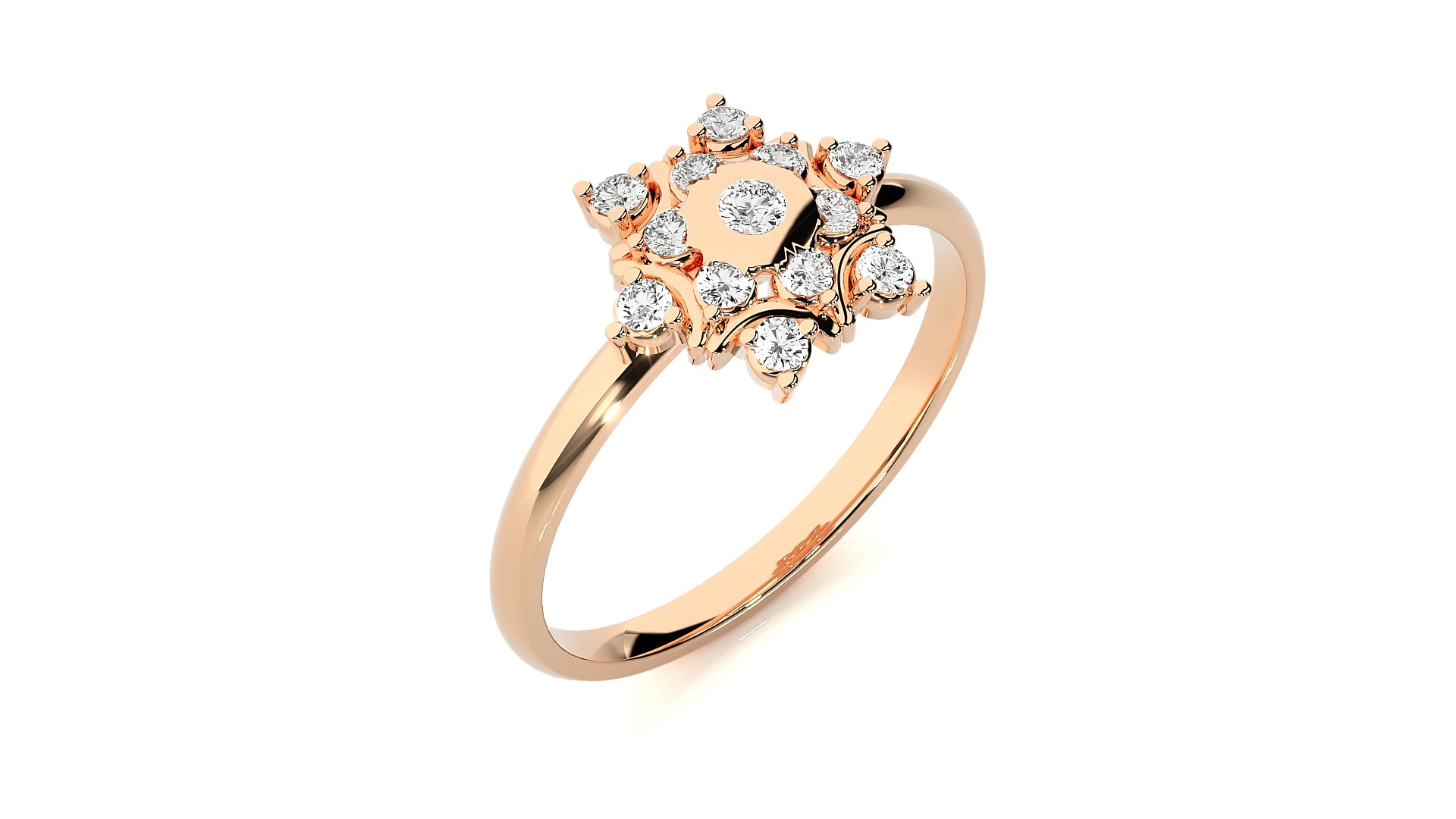 Rose Gold Plated Sterling Silver Ring