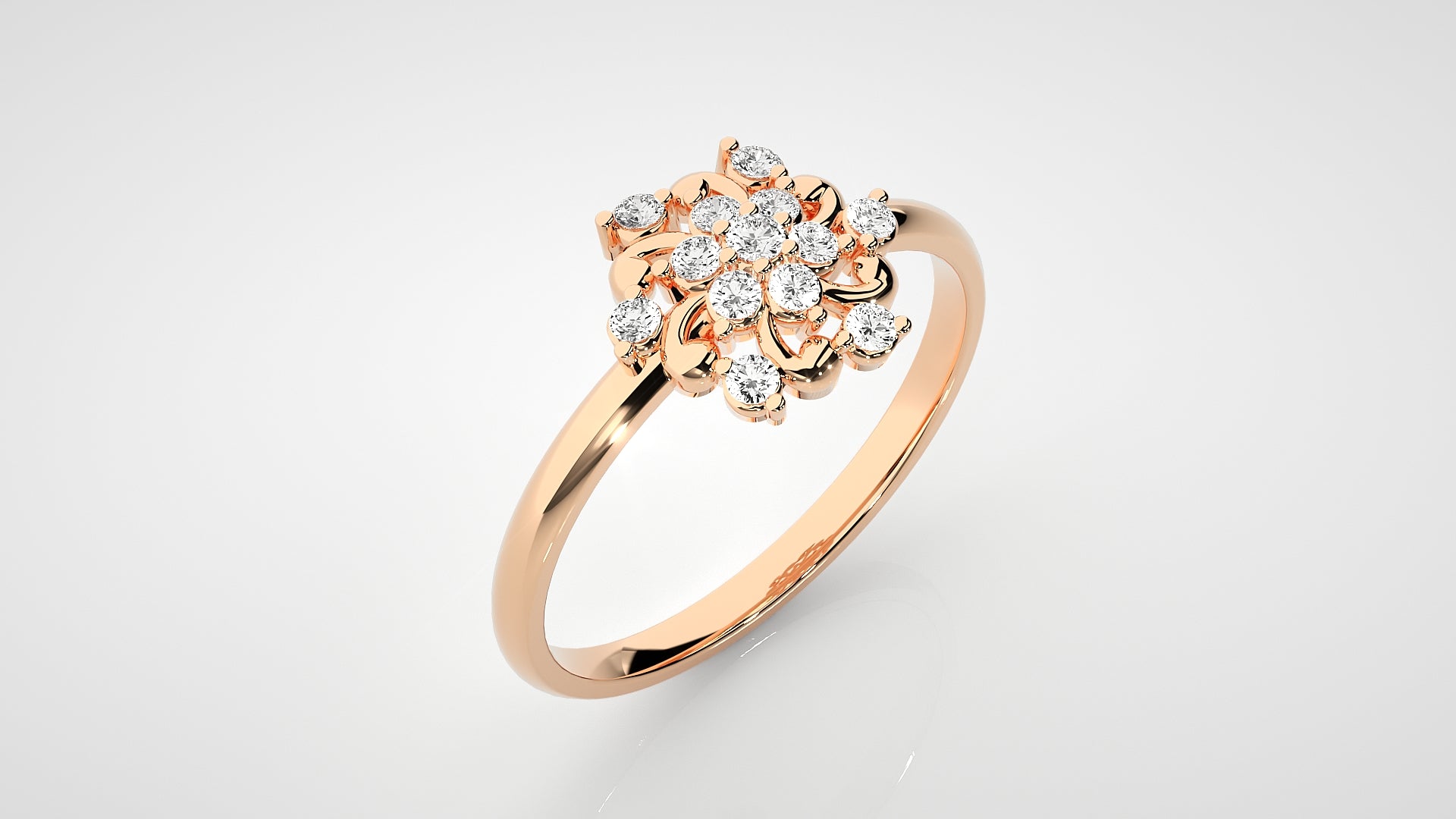 Rose Gold Plated Sterling Silver Ring