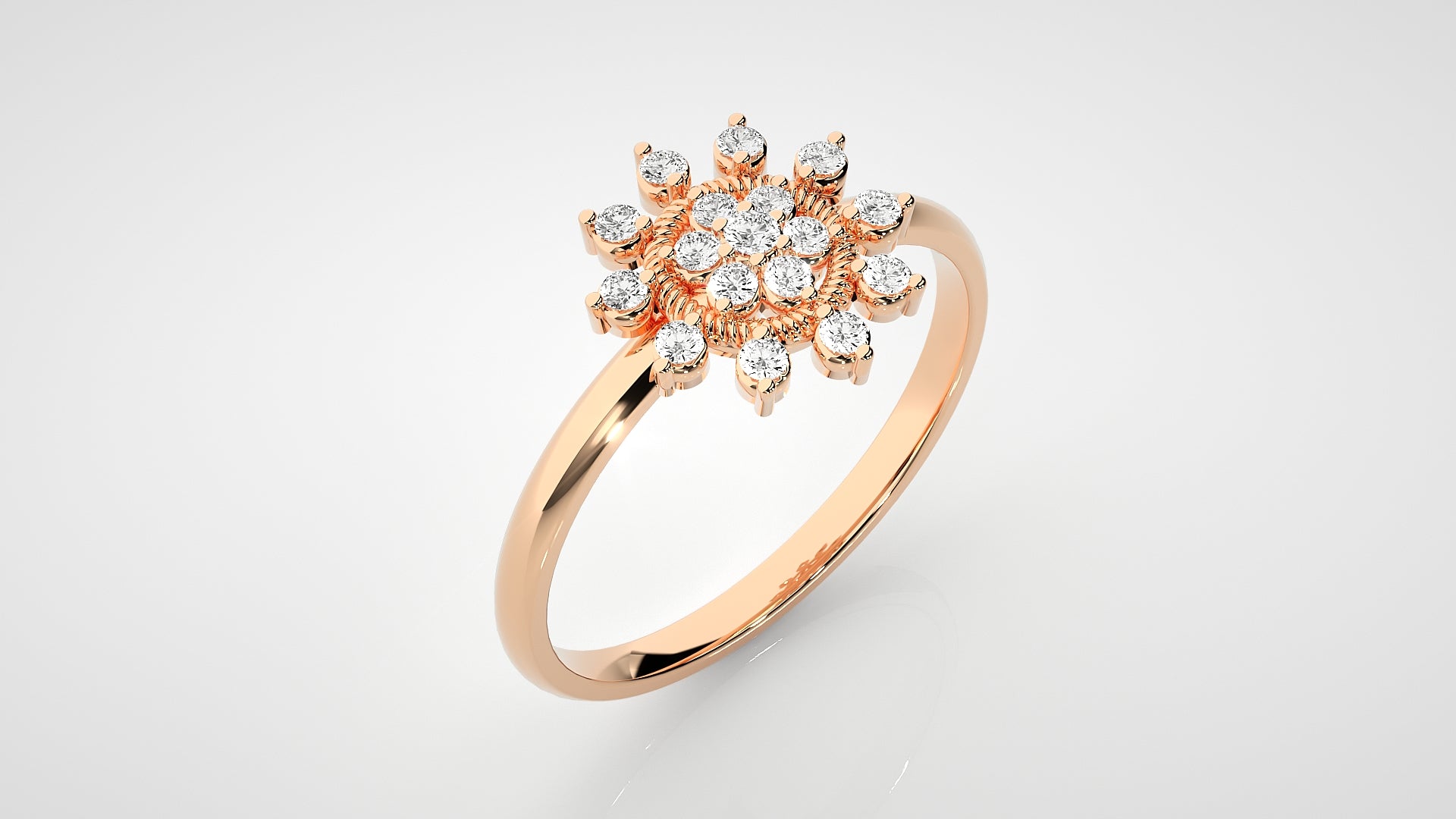 Rose Gold Plated Sterling Silver Ring
