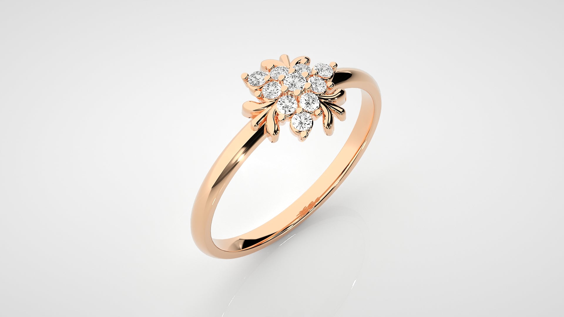 Rose Gold Plated Sterling Silver Ring