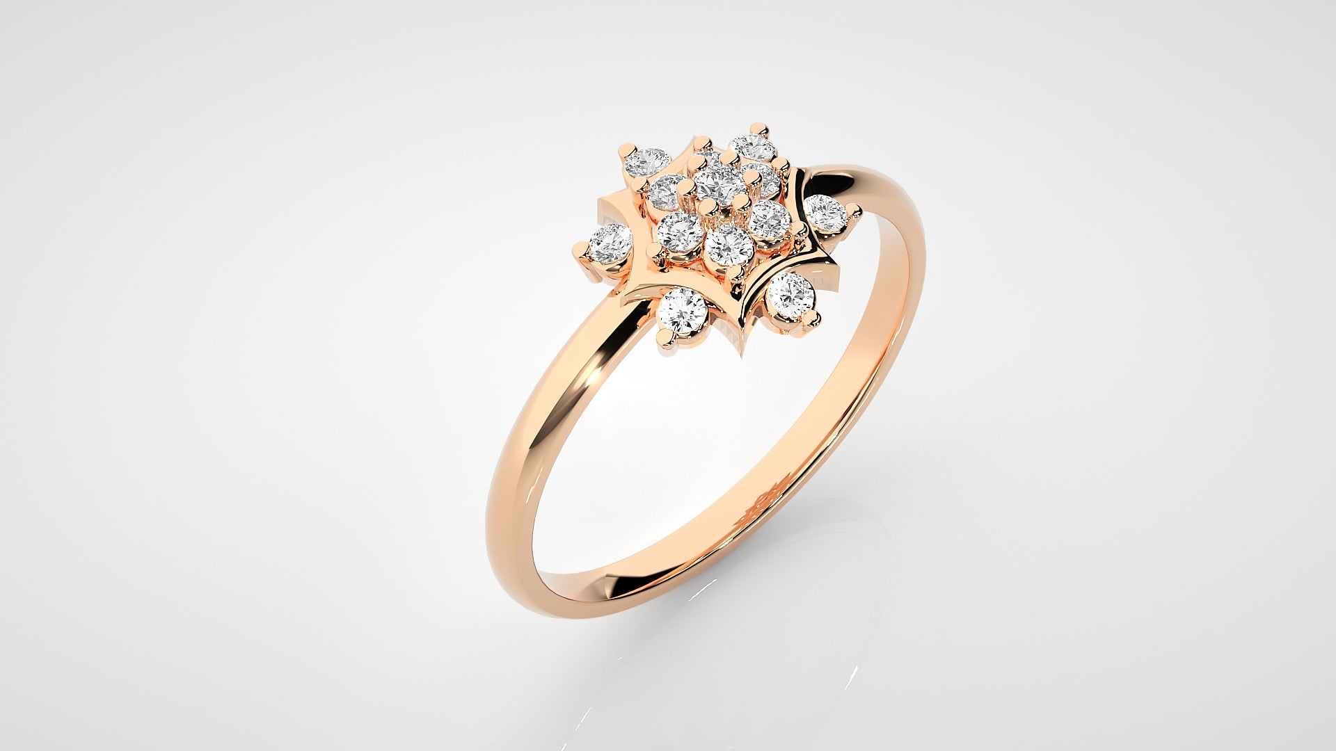 Rose Gold Plated Sterling Silver Ring