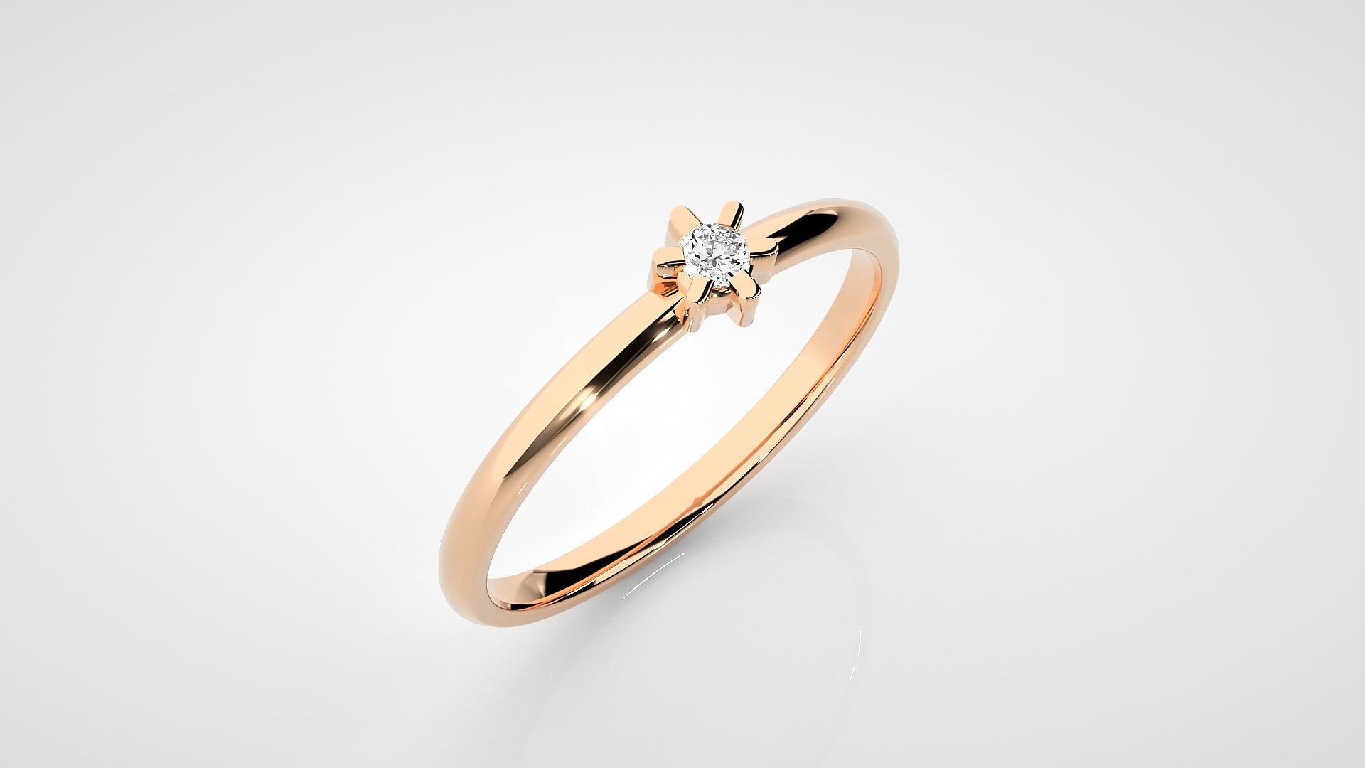 Rose Gold Plated Sterling Silver Ring