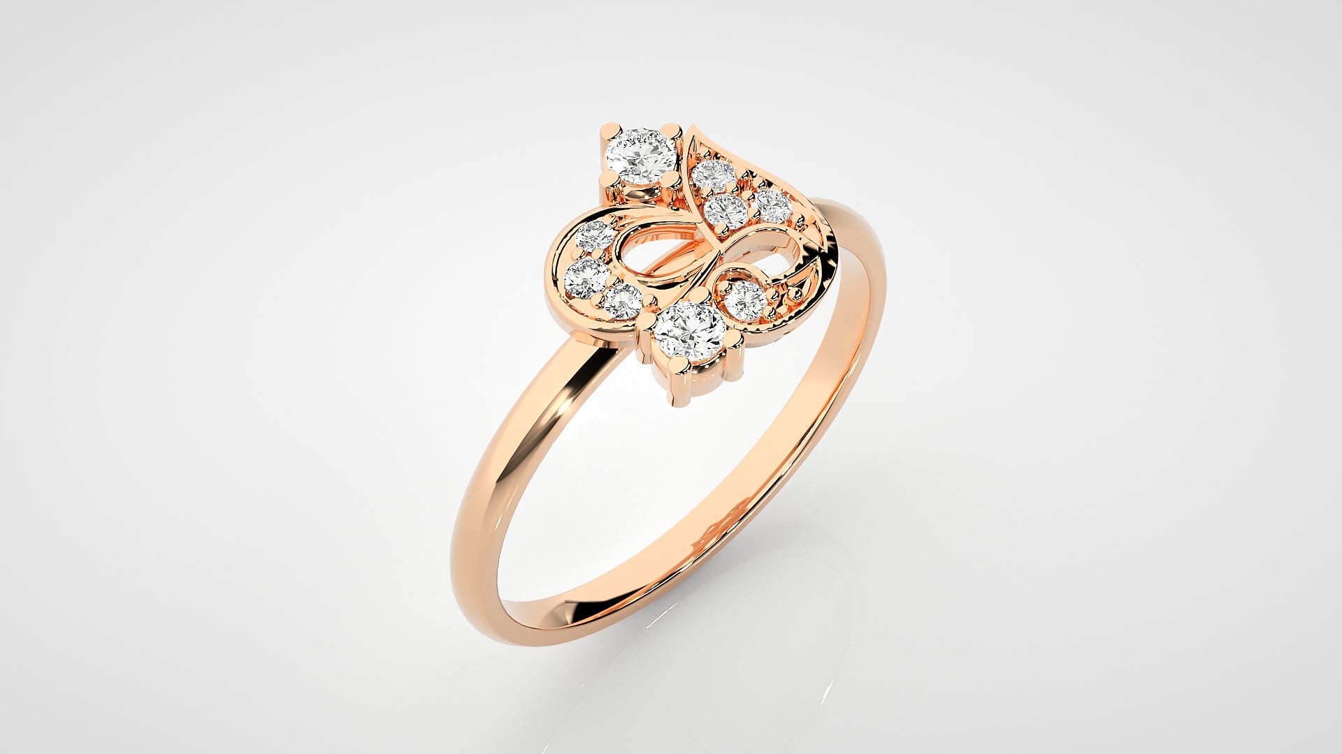 Rose Gold Plated Sterling Silver Ring