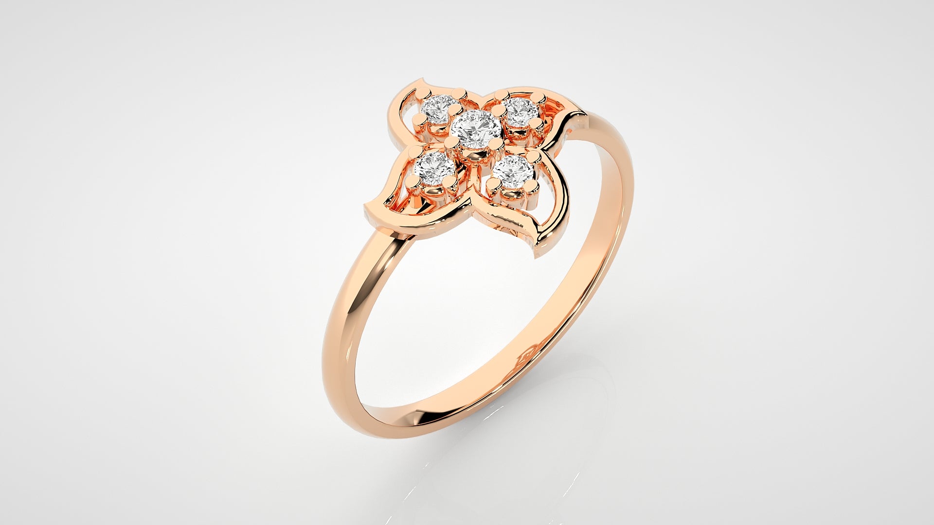 Rose Gold Plated Sterling Silver Ring