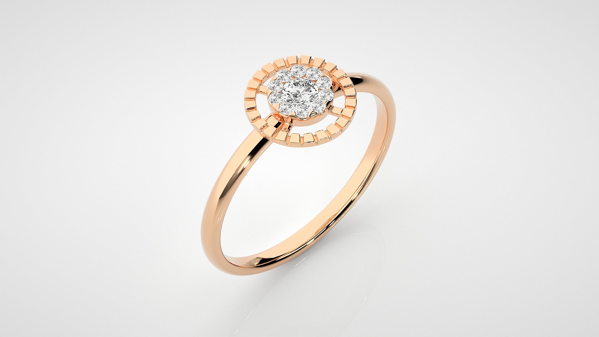 Rose Gold Plated Sterling Silver Ring