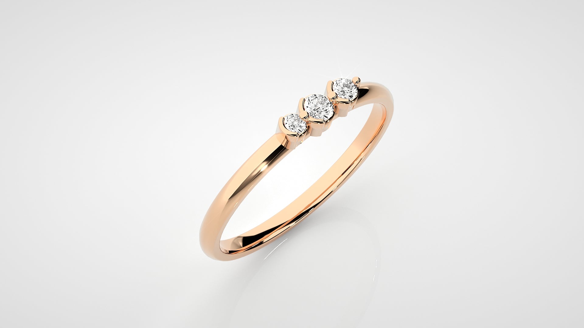 Rose Gold Plated Sterling Silver Ring