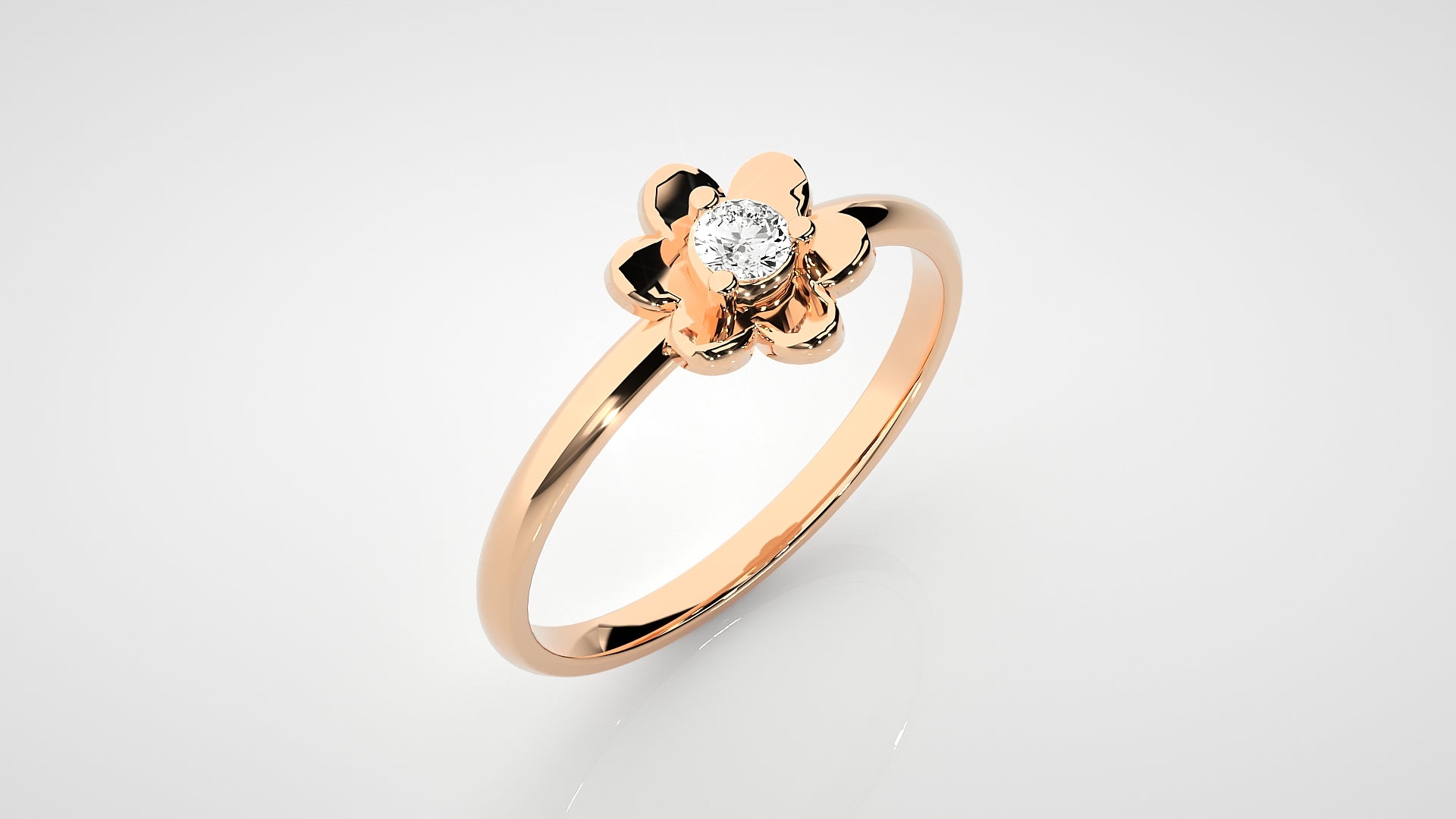 Rose Gold Plated Sterling Silver Ring