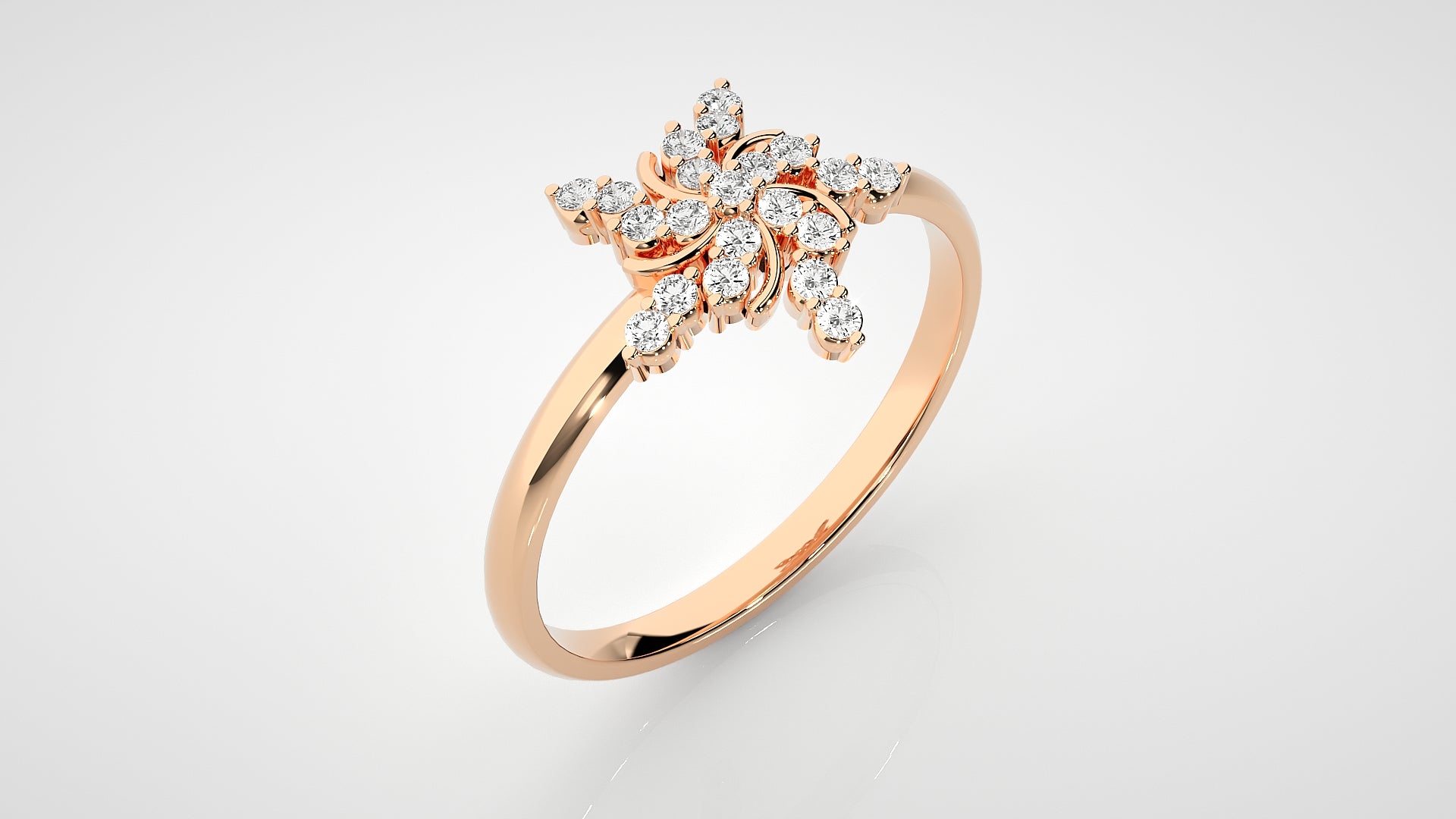 Rose Gold Plated Sterling Silver Ring