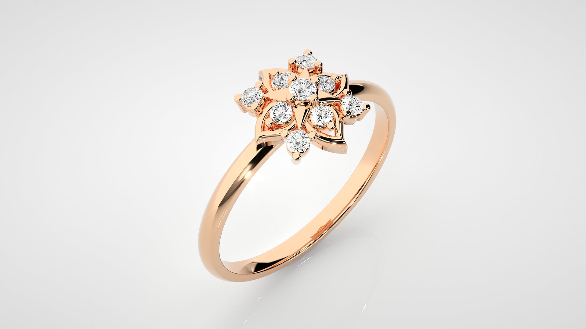 Rose Gold Plated Sterling Silver Ring