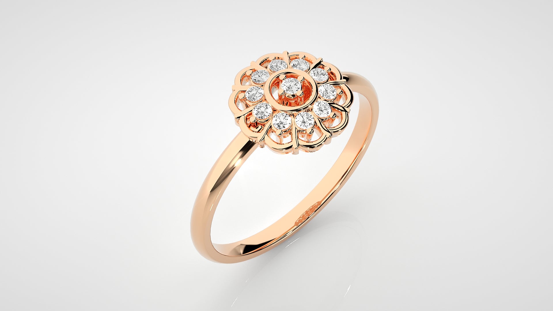 Rose Gold Plated Sterling Silver Ring
