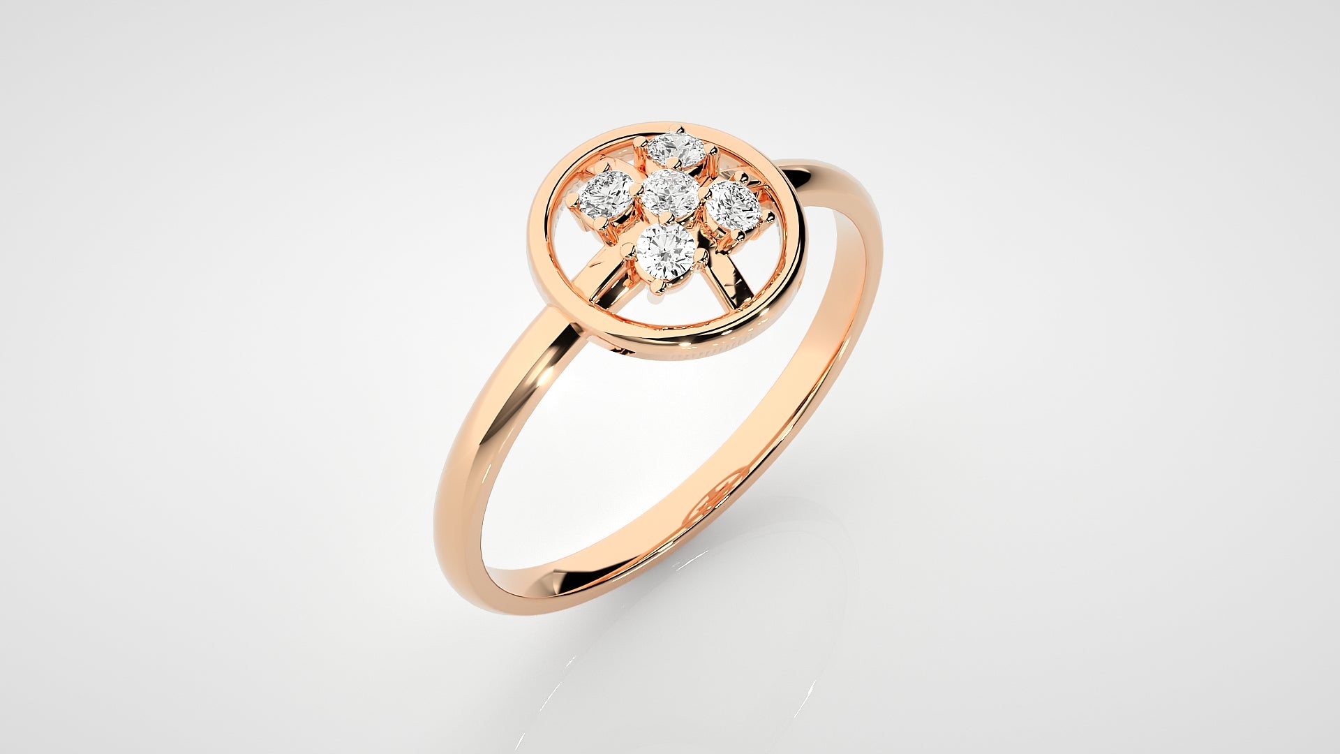 Rose Gold Plated Sterling Silver Ring