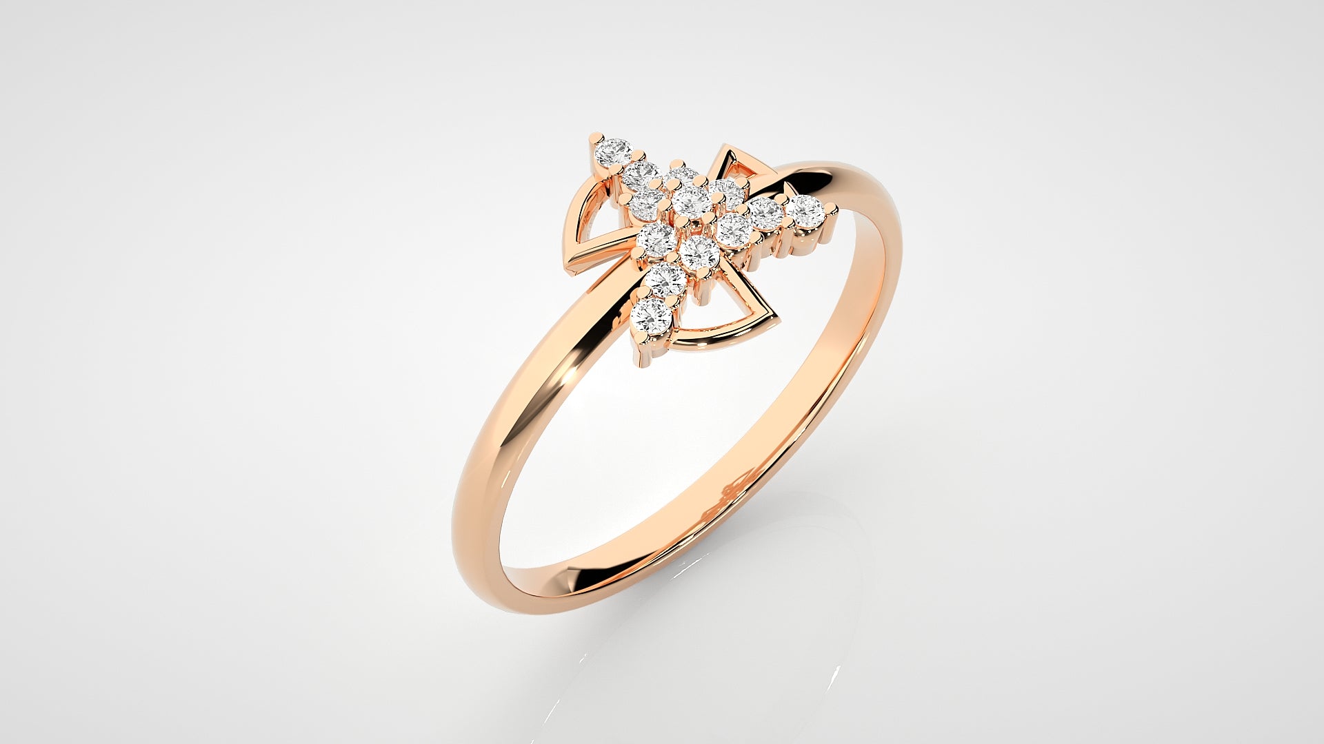 Rose Gold Plated Sterling Silver Ring