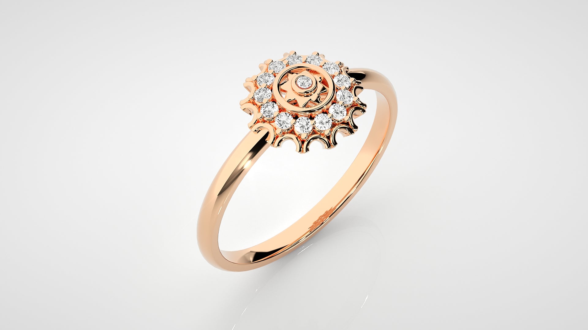 Rose Gold Plated Sterling Silver Ring