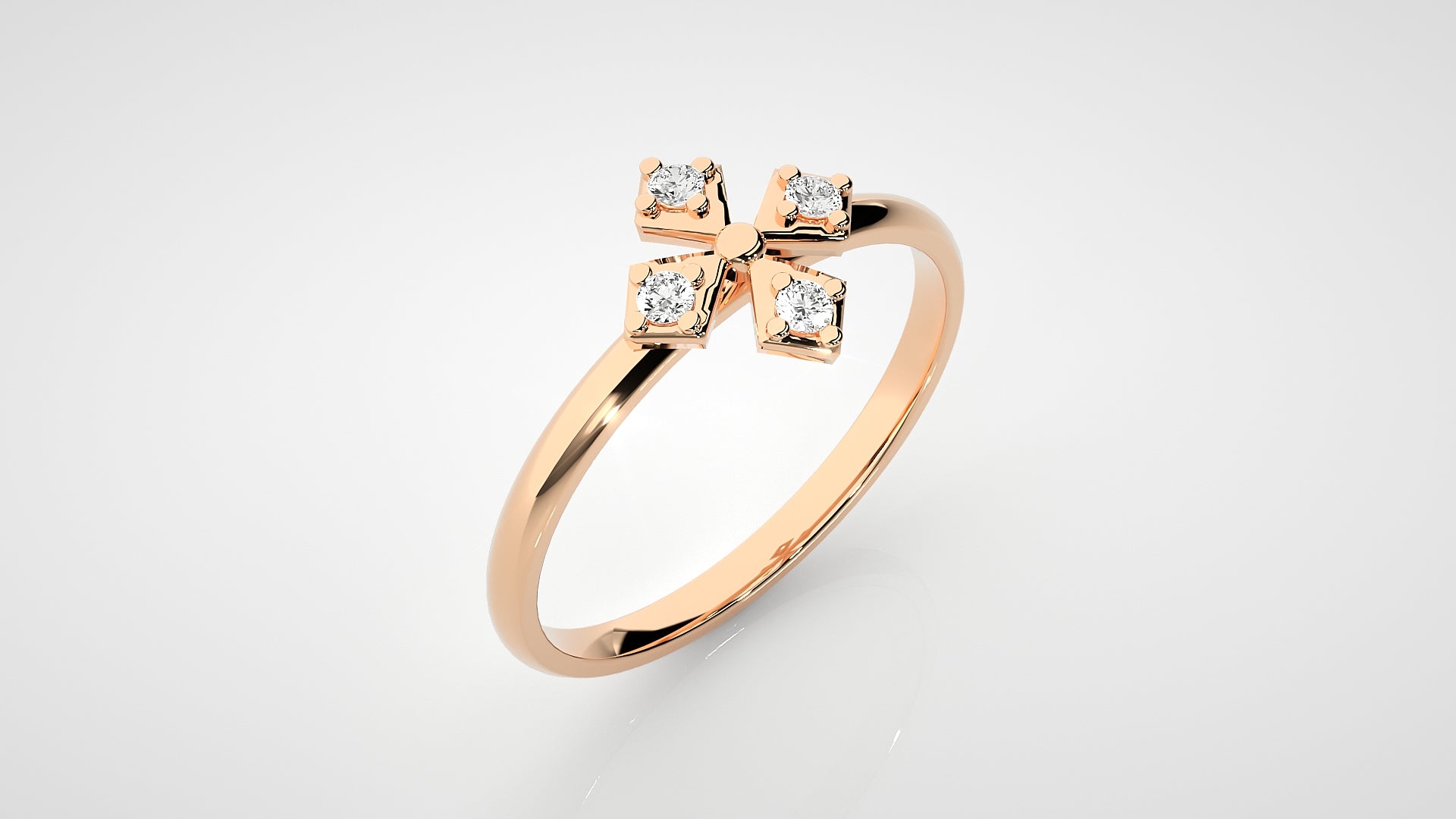 Rose Gold Plated Sterling Silver Ring