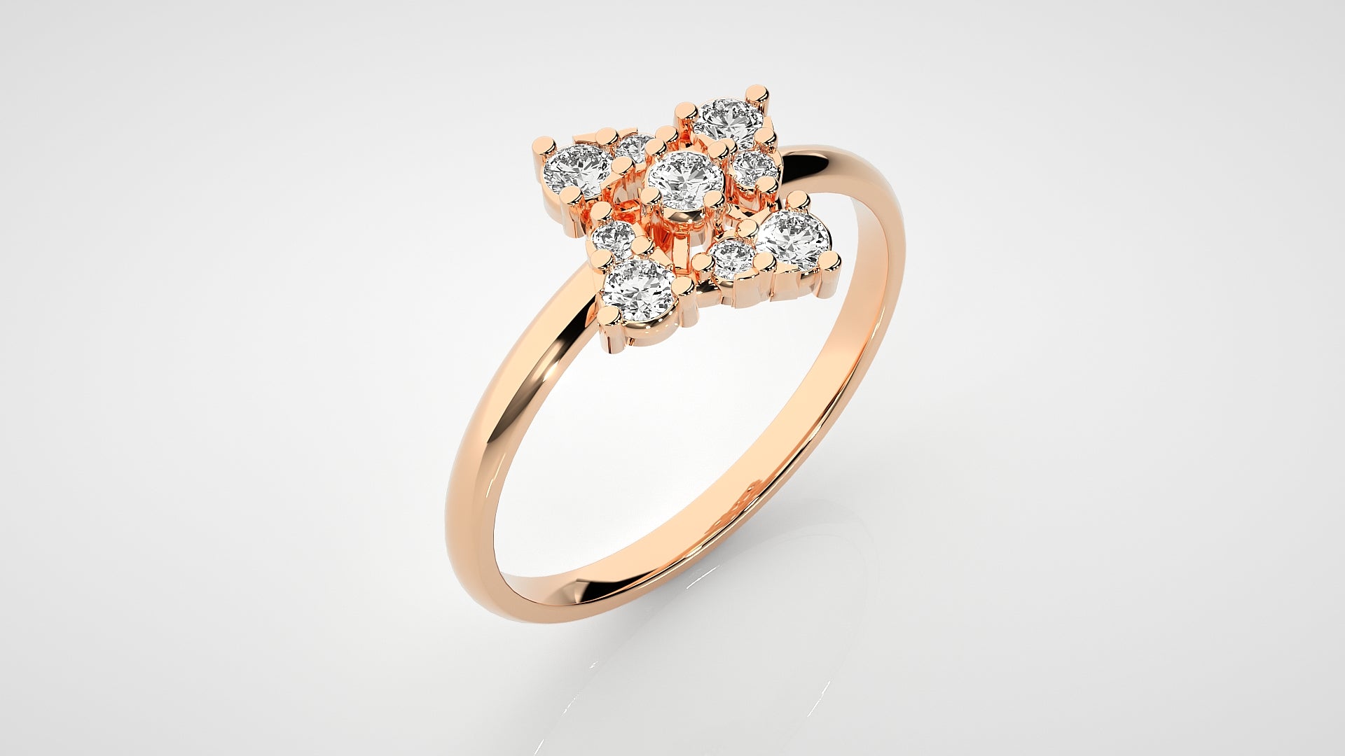 Rose Gold Plated Sterling Silver Ring