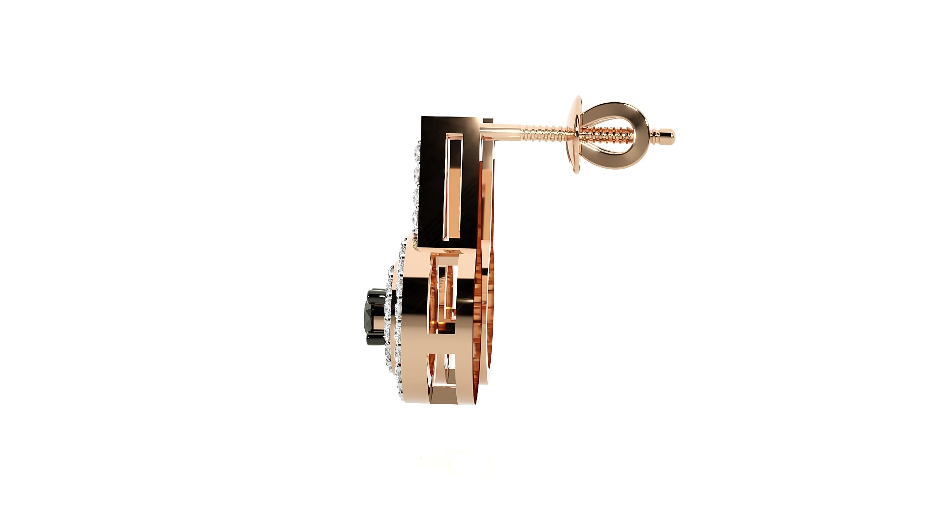 Rose Gold Plated Sterling Silver Earrings