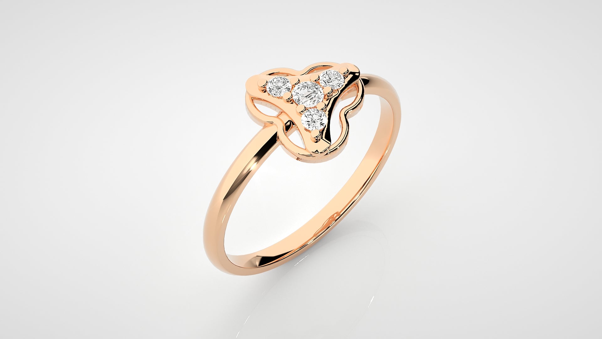 Rose Gold Plated Sterling Silver Ring