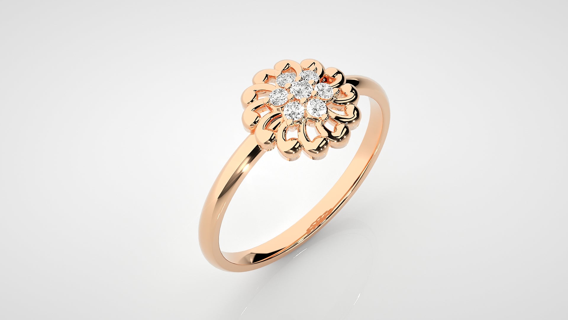Rose Gold Plated Sterling Silver Ring