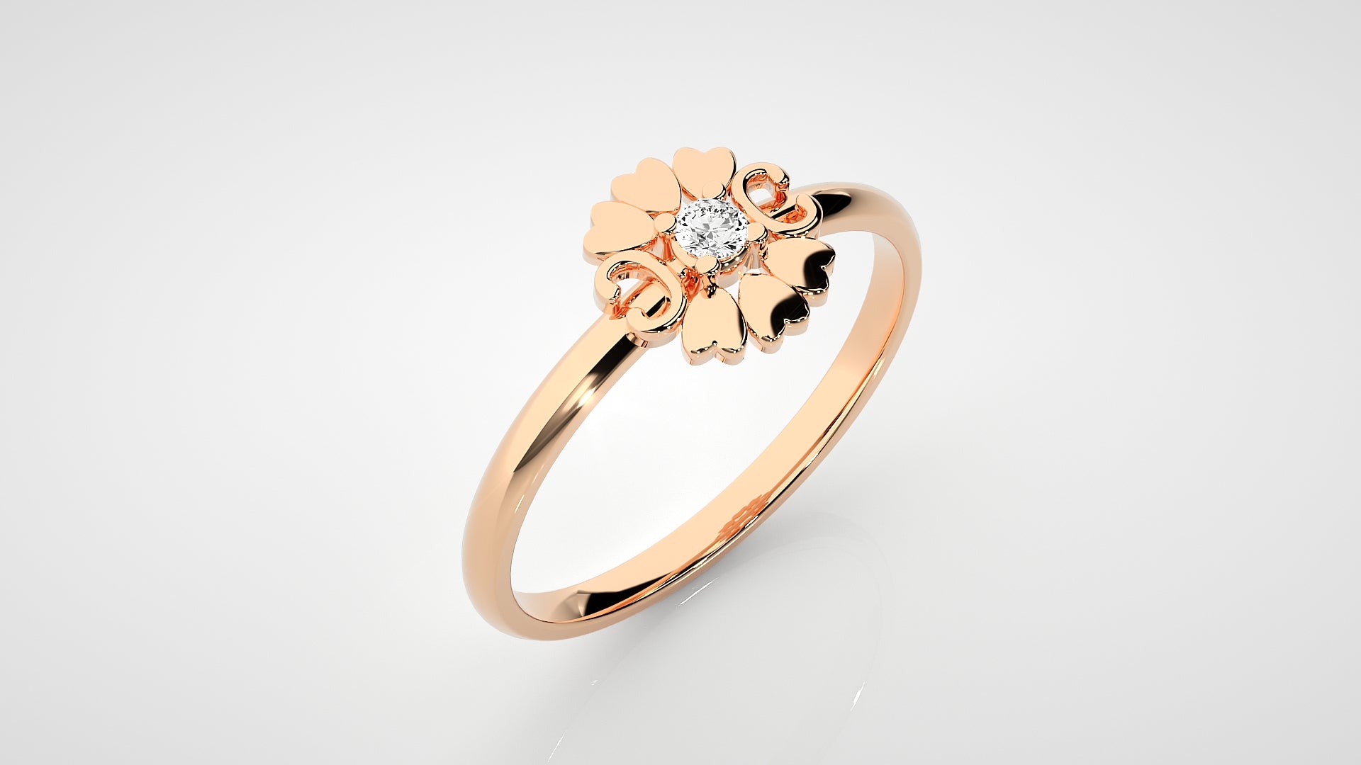 Rose Gold Plated Sterling Silver Ring