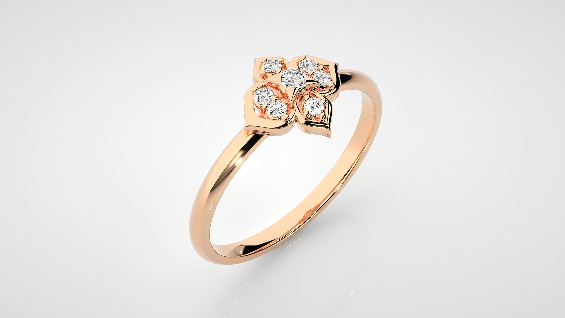 Rose Gold Plated Sterling Silver Ring