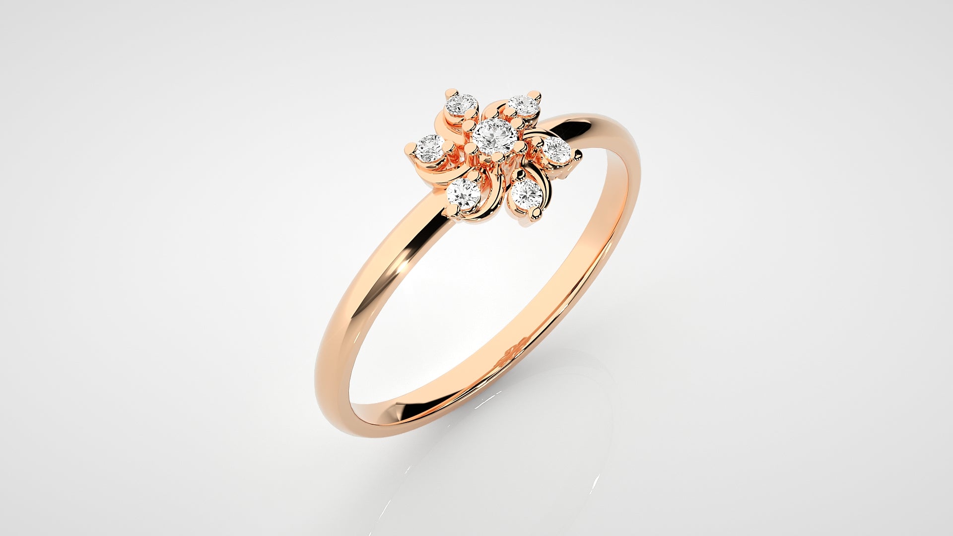 Rose Gold Plated Sterling Silver Ring