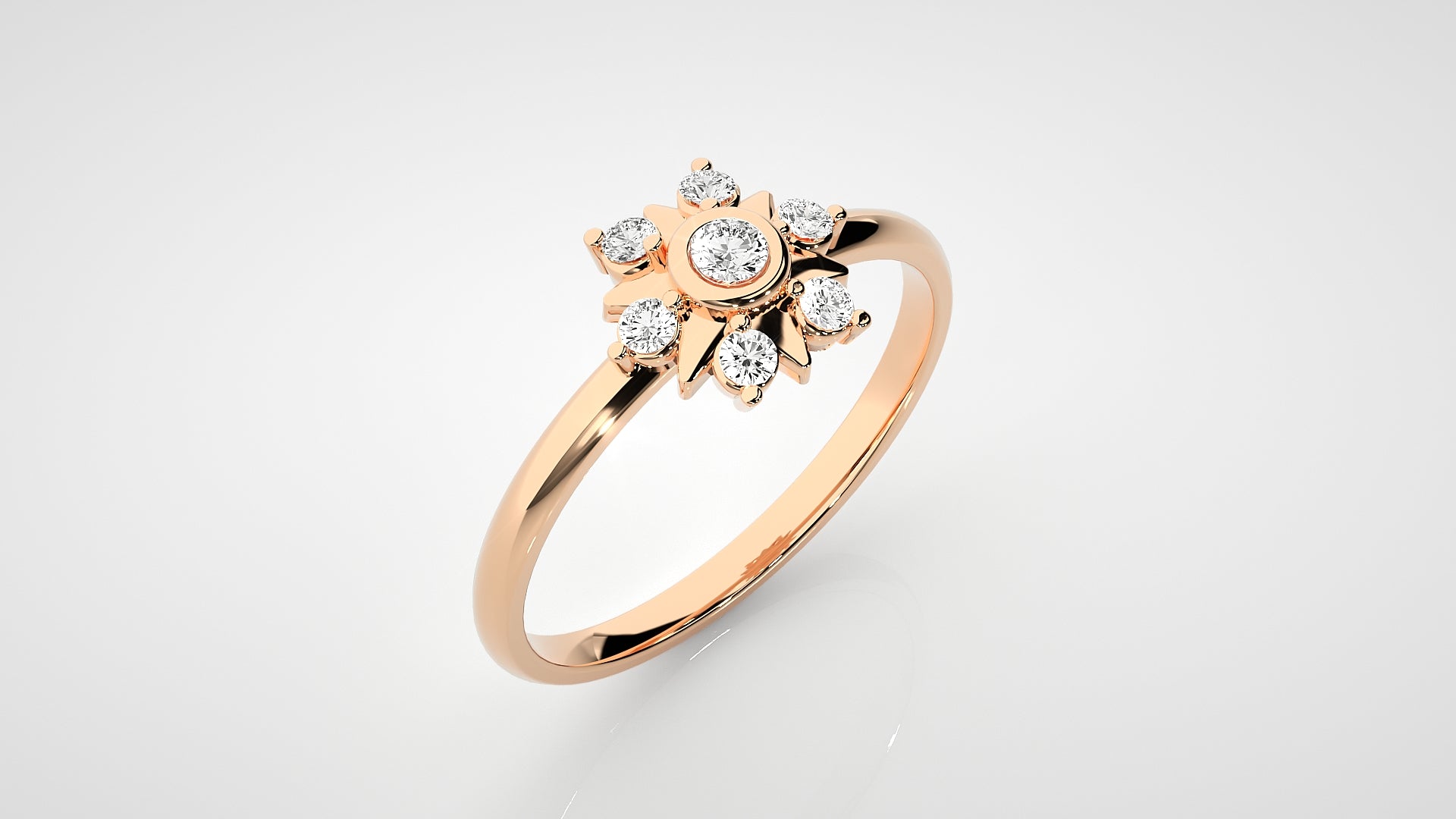 Rose Gold Plated Sterling Silver Ring