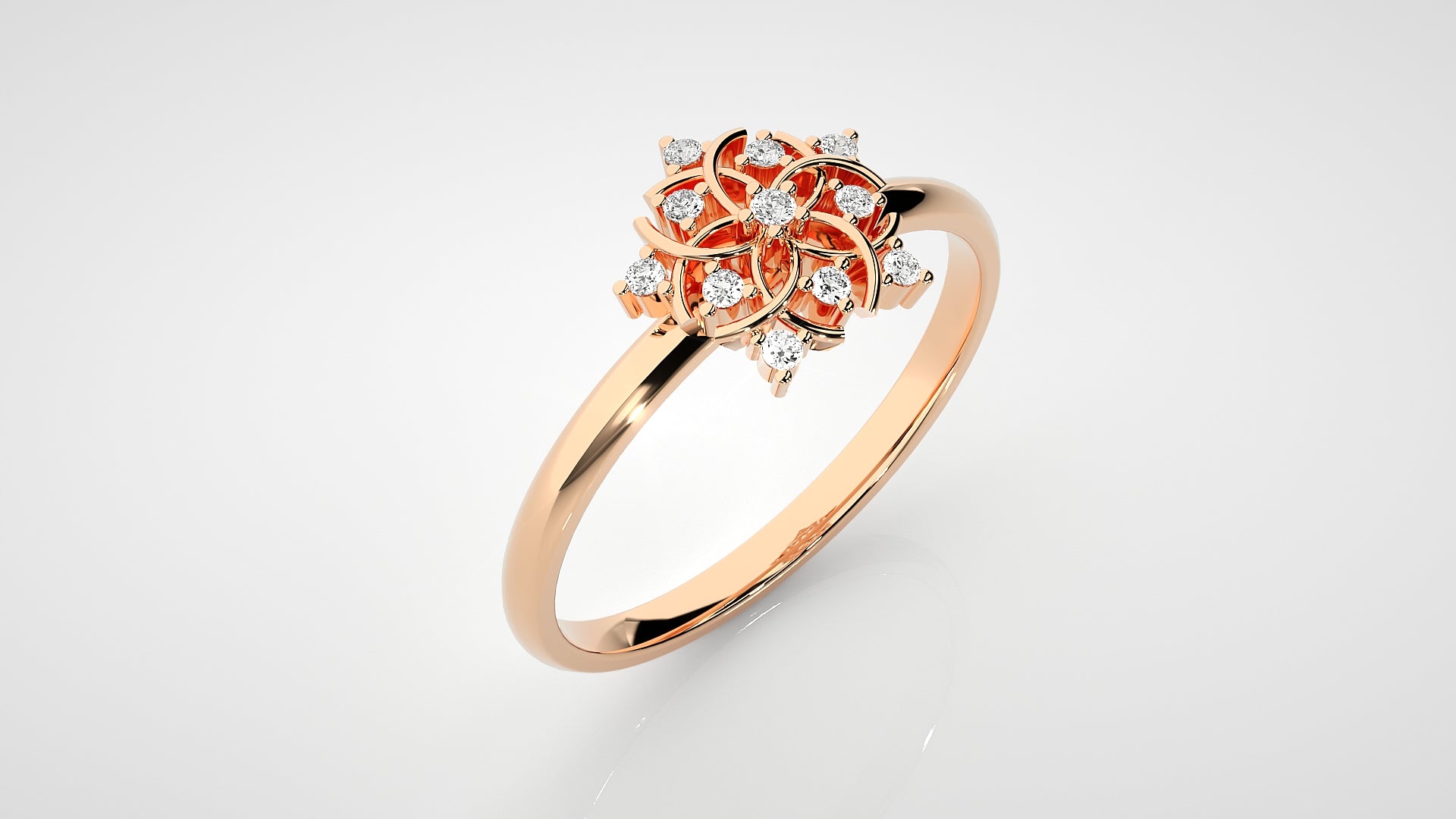 Rose Gold Plated Sterling Silver Ring