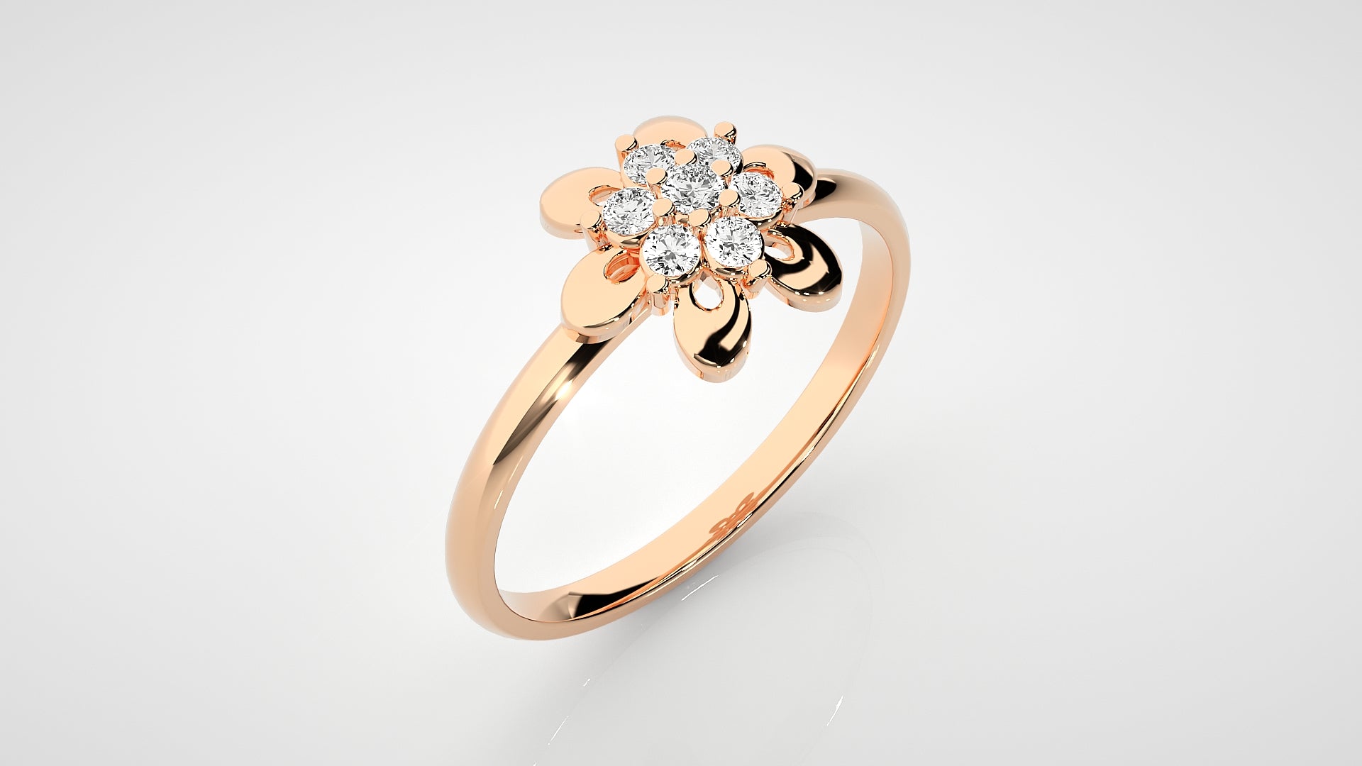 Rose Gold Plated Sterling Silver Ring