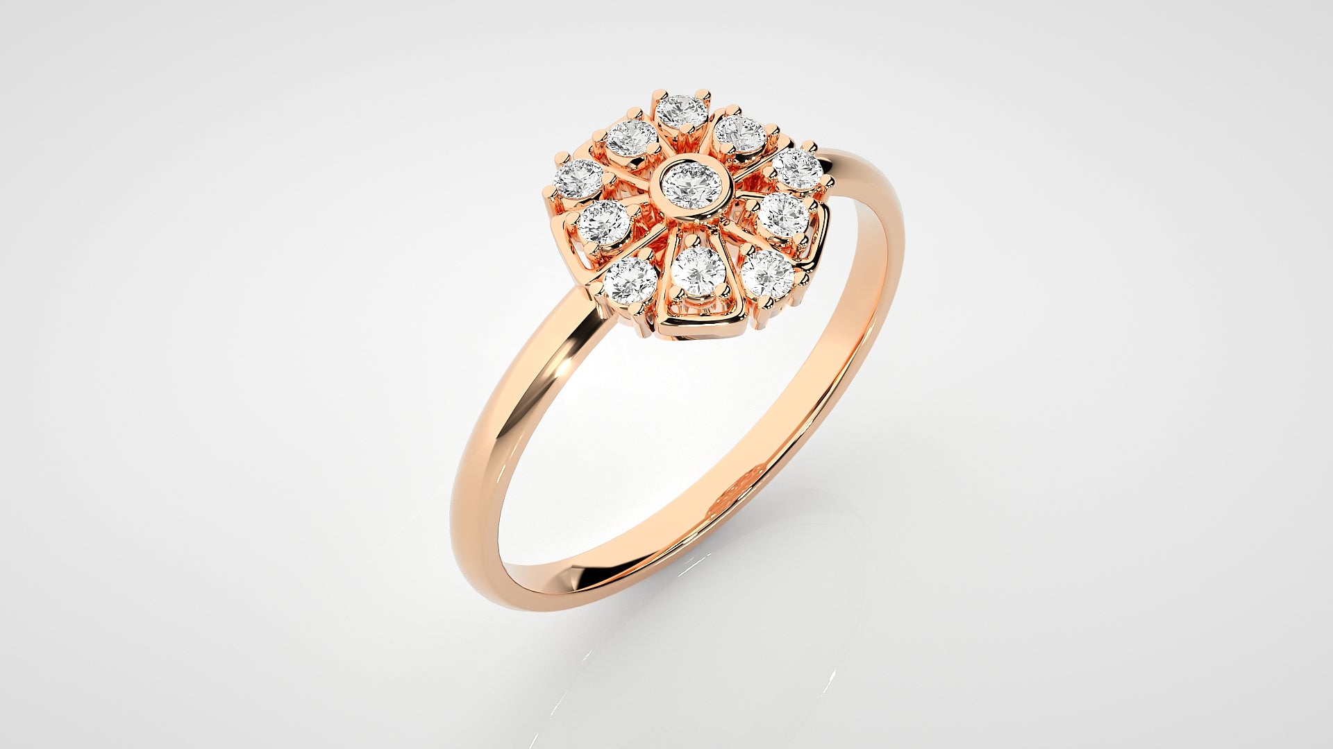 Rose Gold Plated Sterling Silver Ring