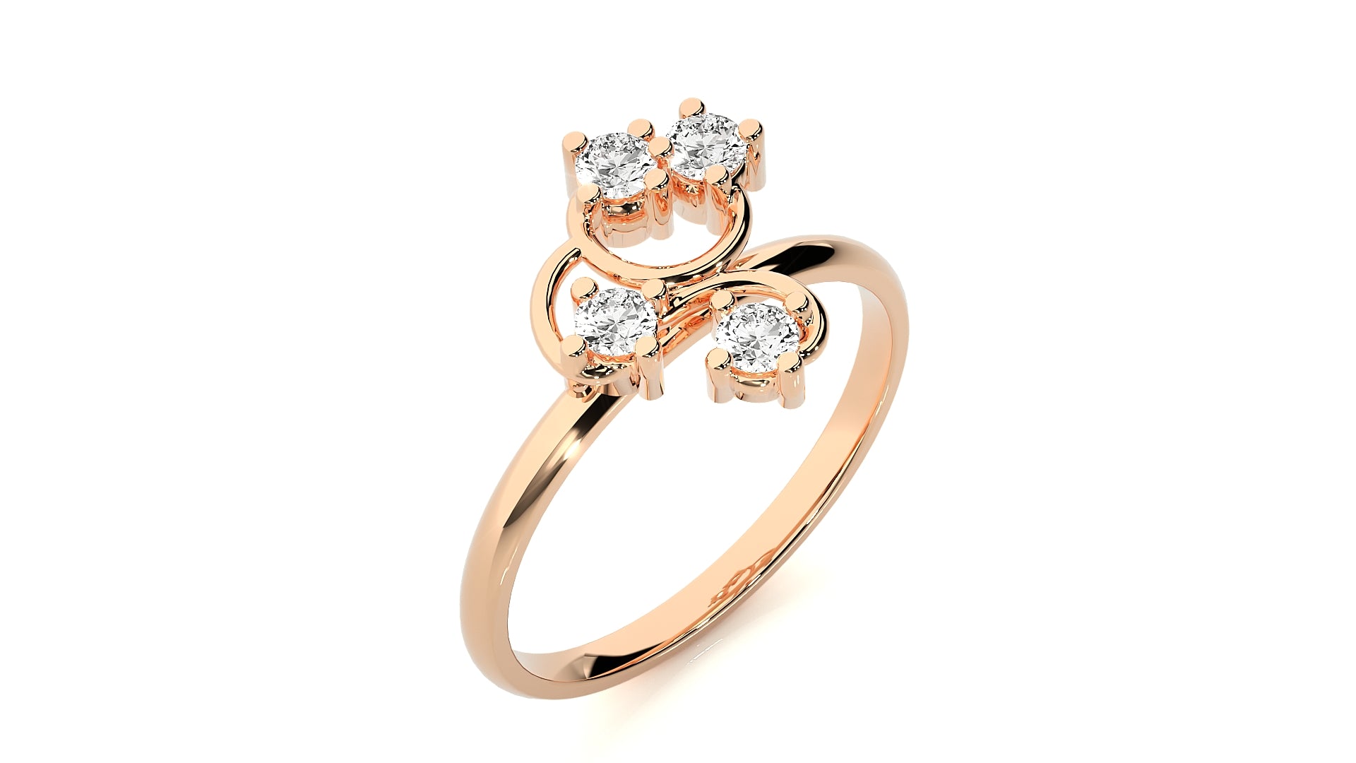 Rose Gold Plated Sterling Silver Ring