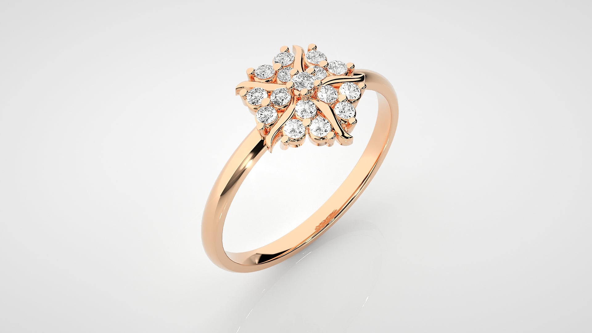 Rose Gold Plated Sterling Silver Ring