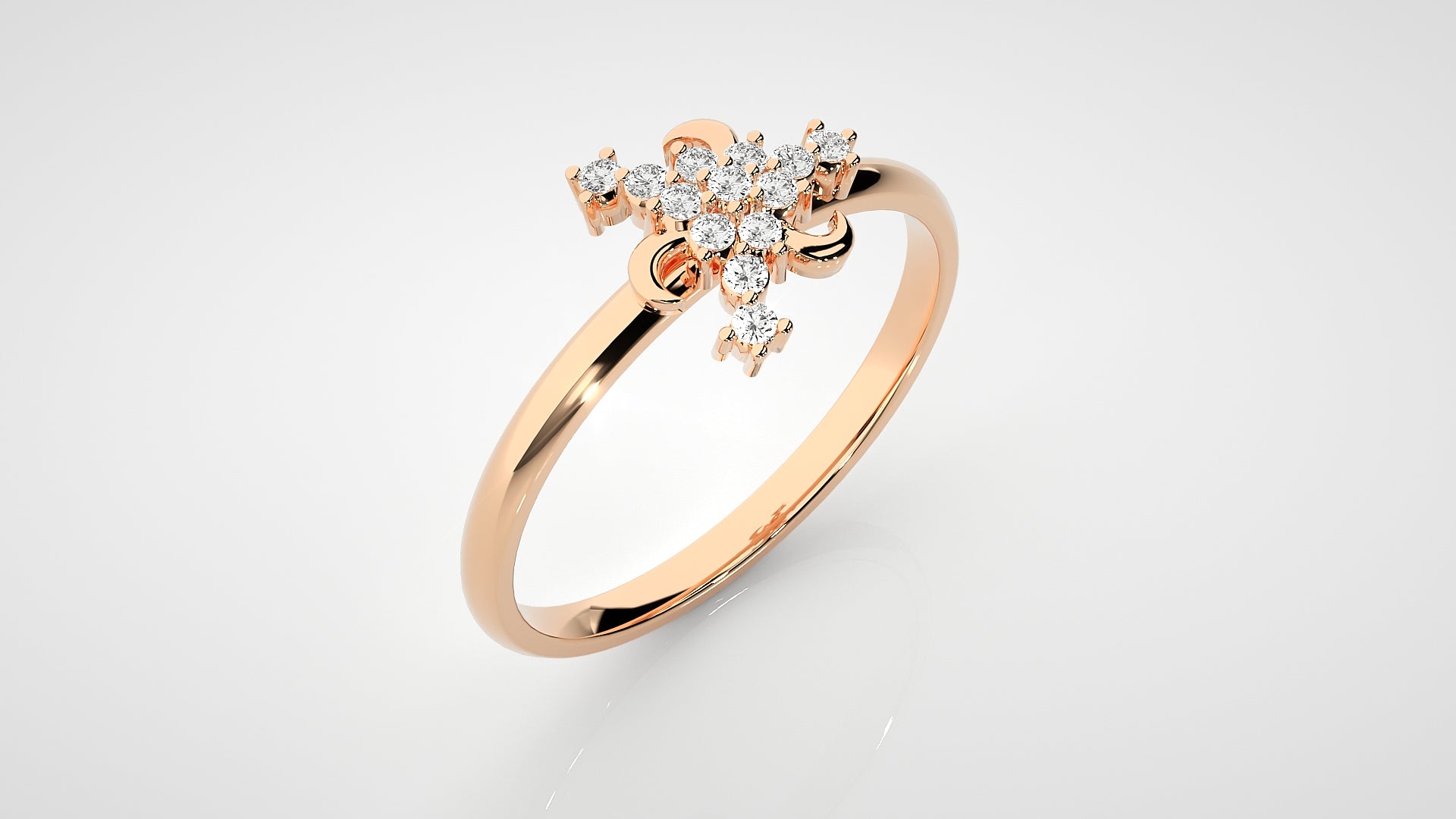 Rose Gold Plated Sterling Silver Ring