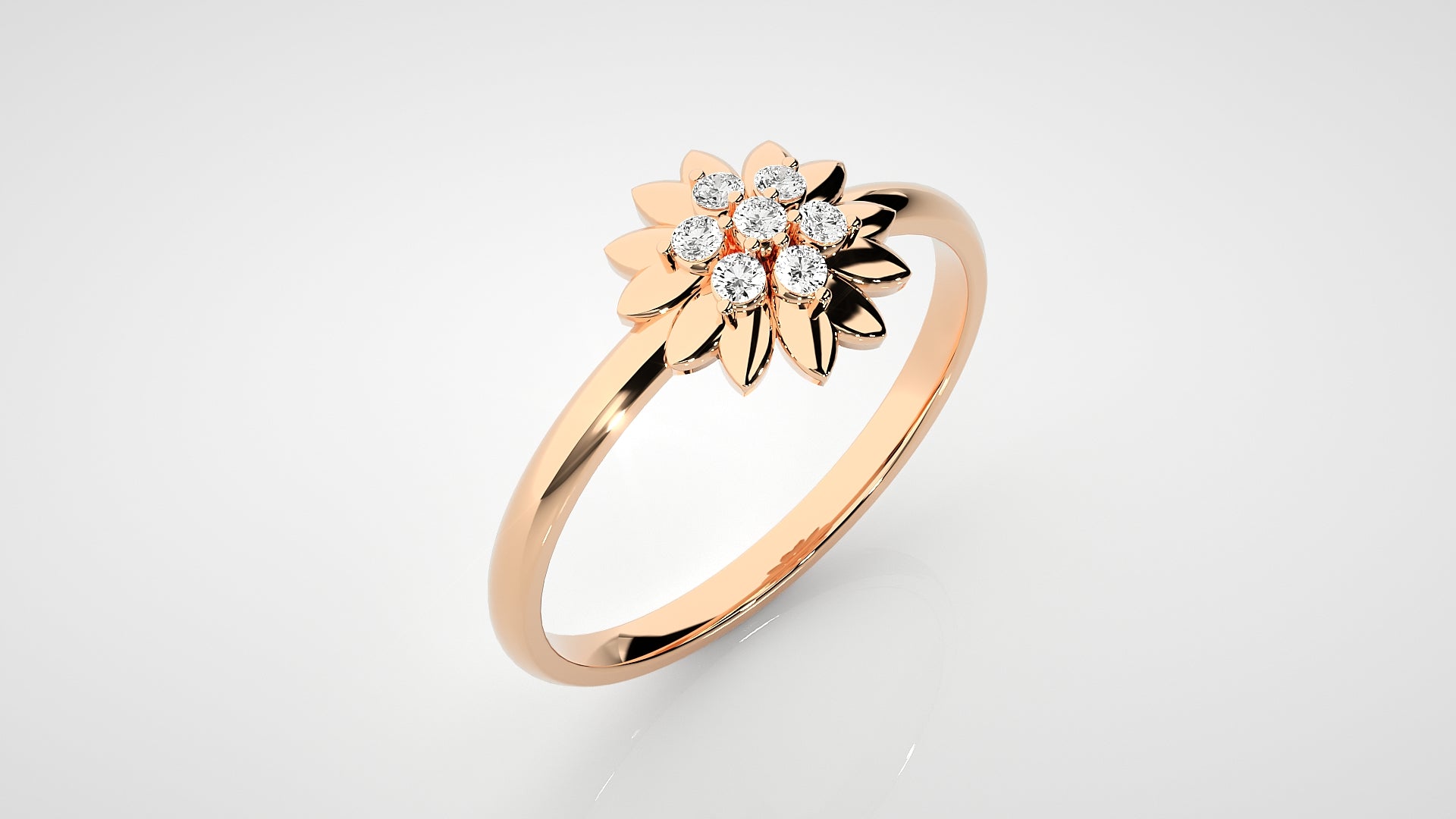 Rose Gold Plated Sterling Silver Ring