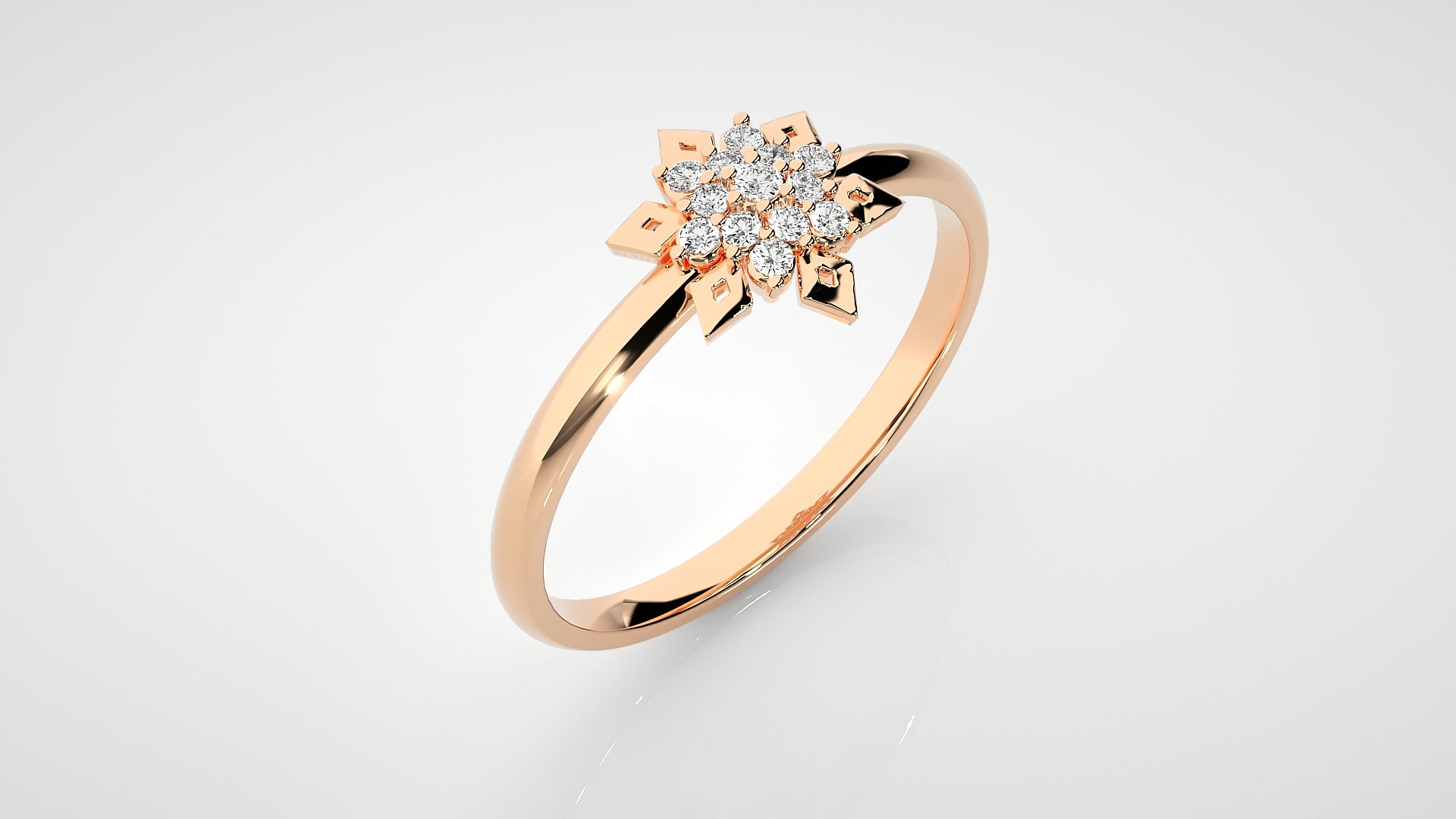 Rose Gold Plated Sterling Silver Ring