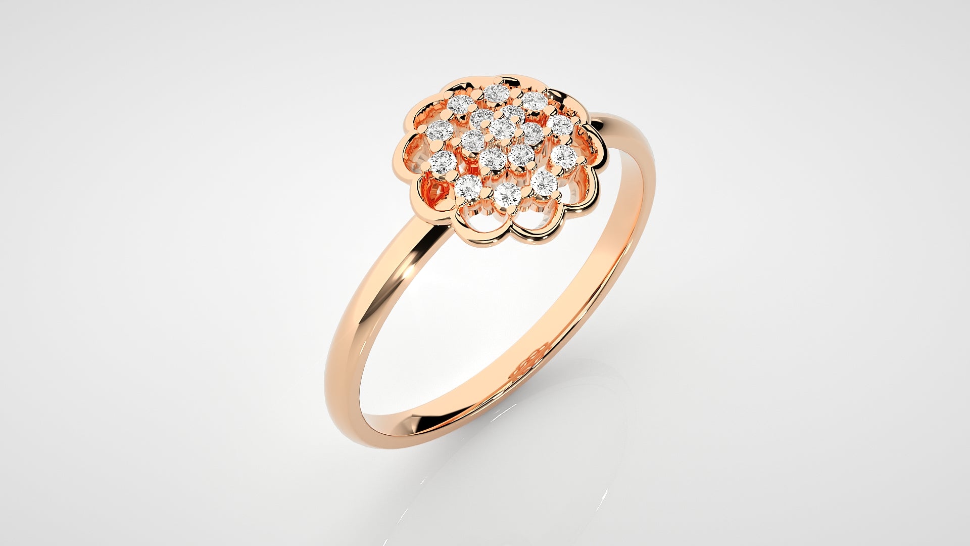Rose Gold Plated Sterling Silver Ring