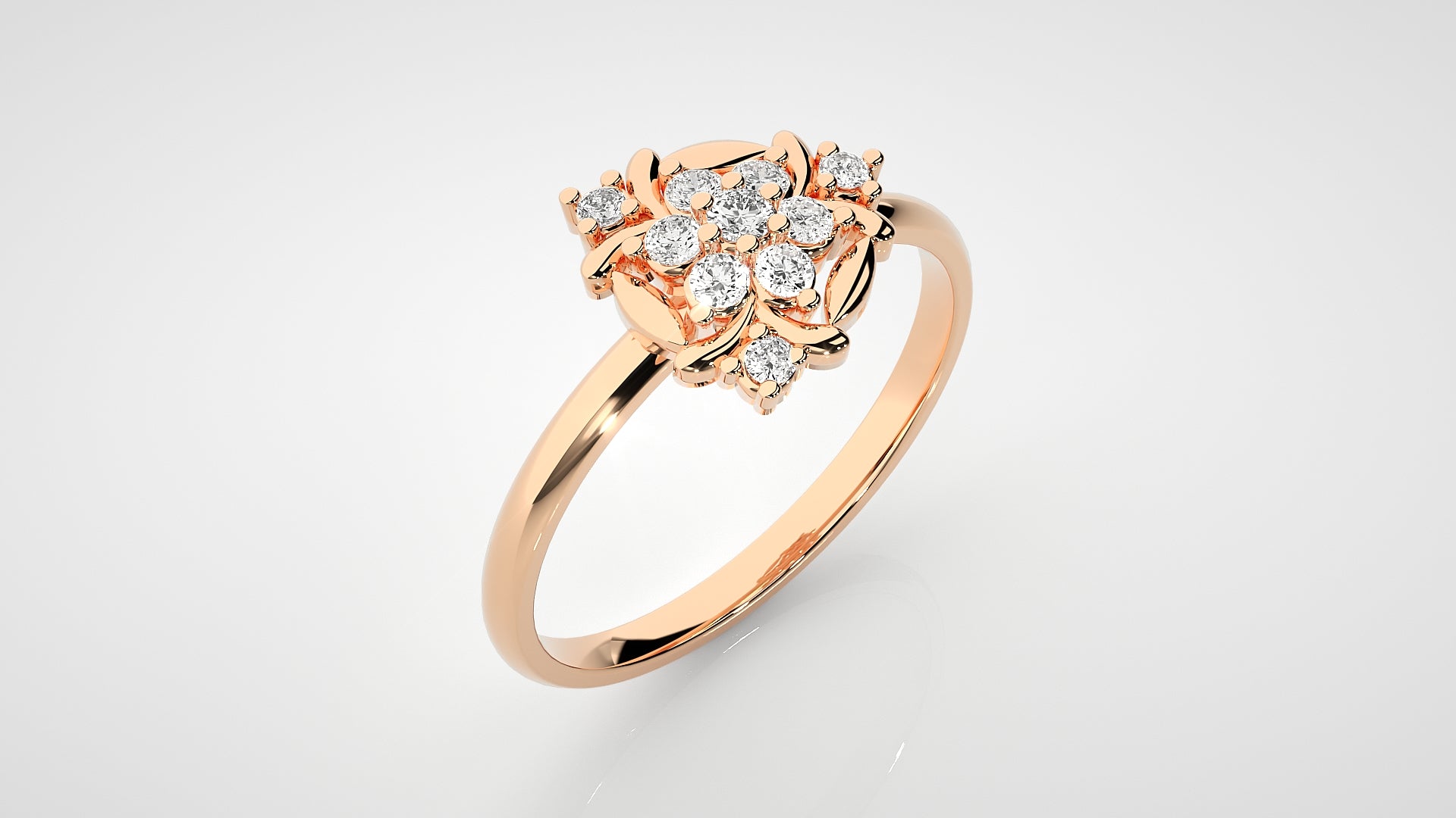 Rose Gold Plated Sterling Silver Ring