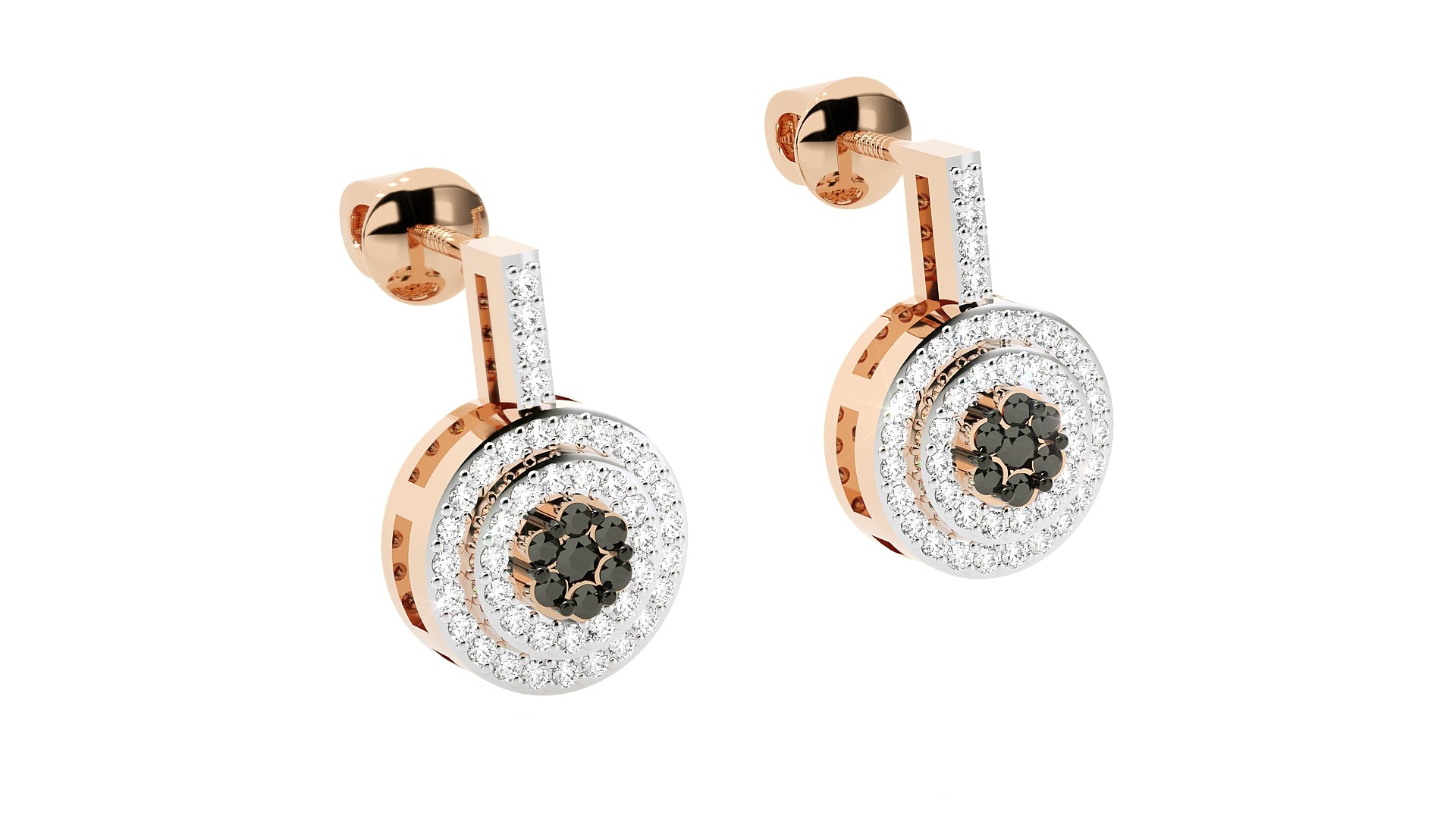 Rose Gold Plated Sterling Silver Earrings