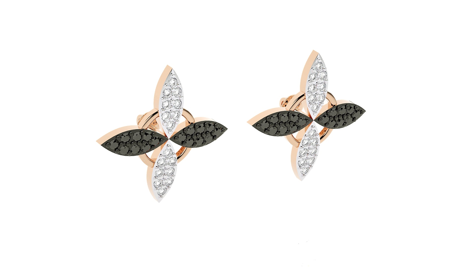 Rose Gold Plated Sterling Silver Earrings