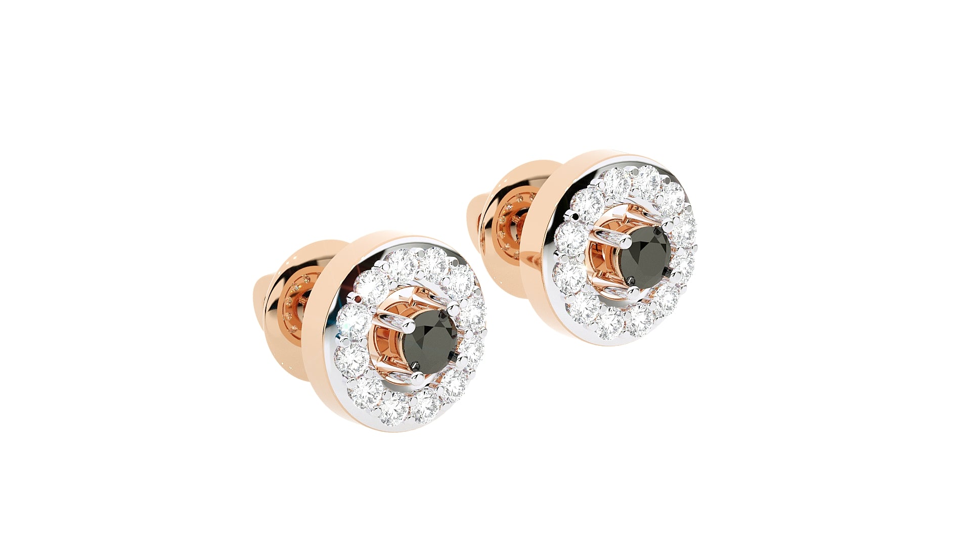 Rose Gold Plated Sterling Silver Earrings