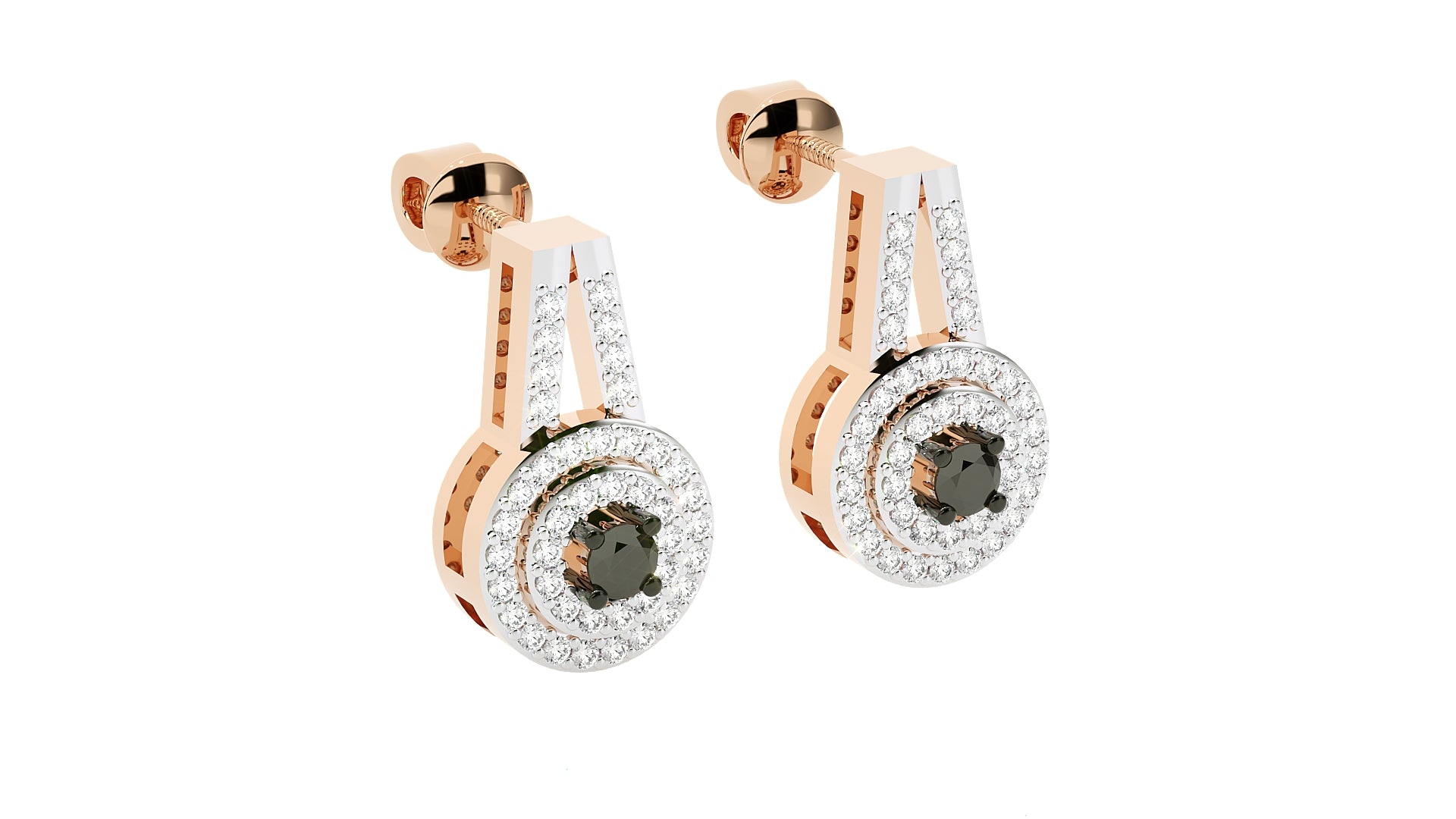 Rose Gold Plated Sterling Silver Earrings
