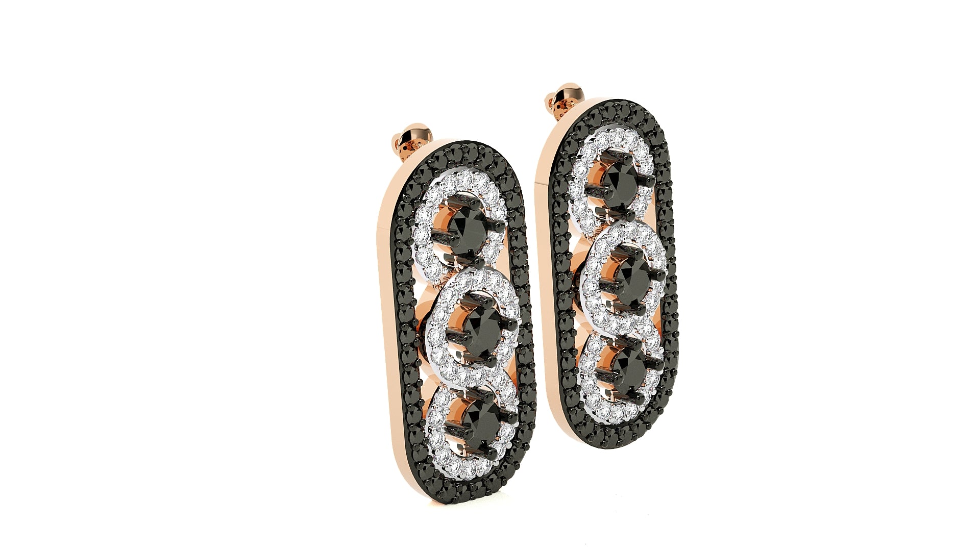 Rose Gold Plated Sterling Silver Earrings